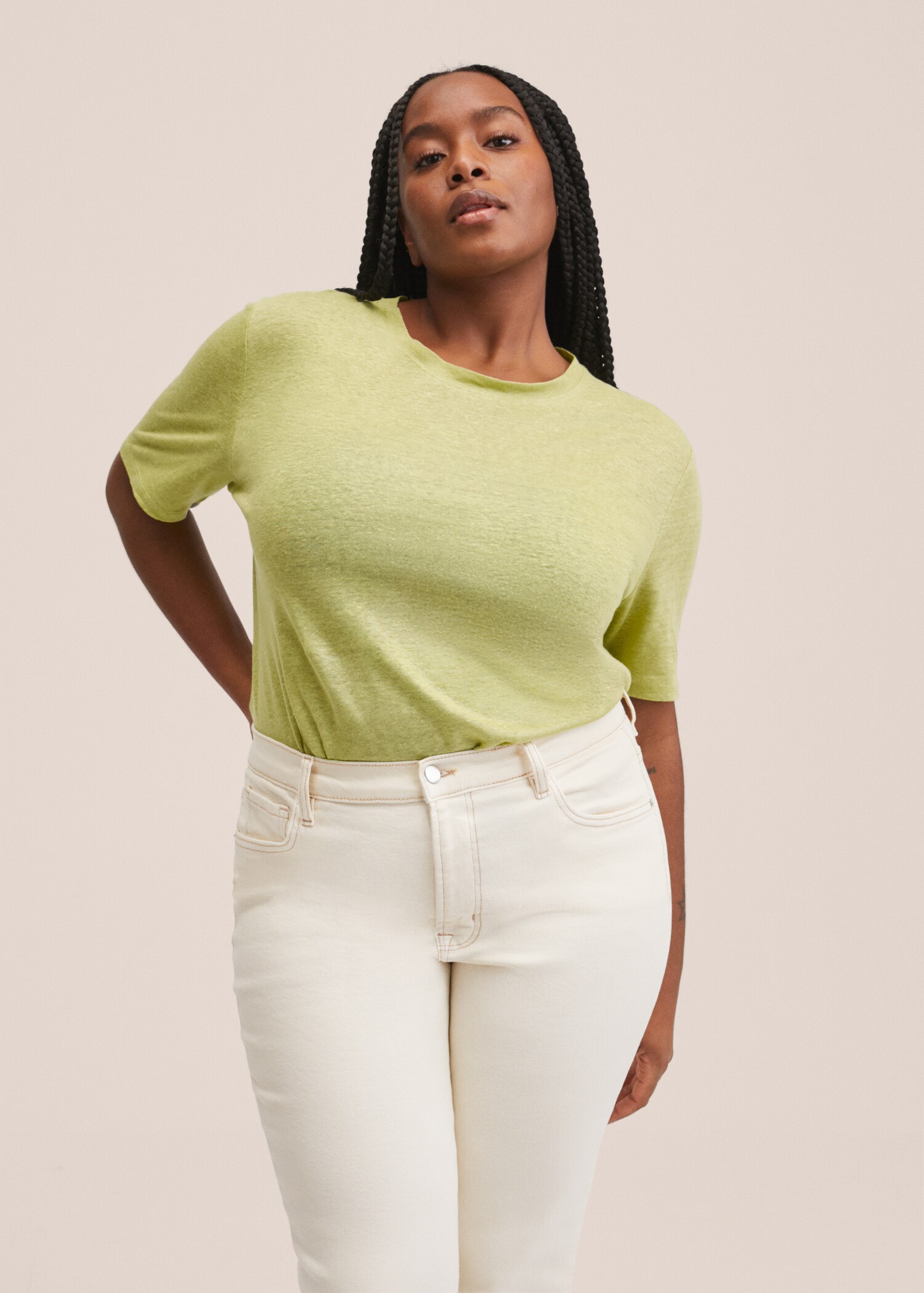 100% linen t-shirt - Details of the article 4
