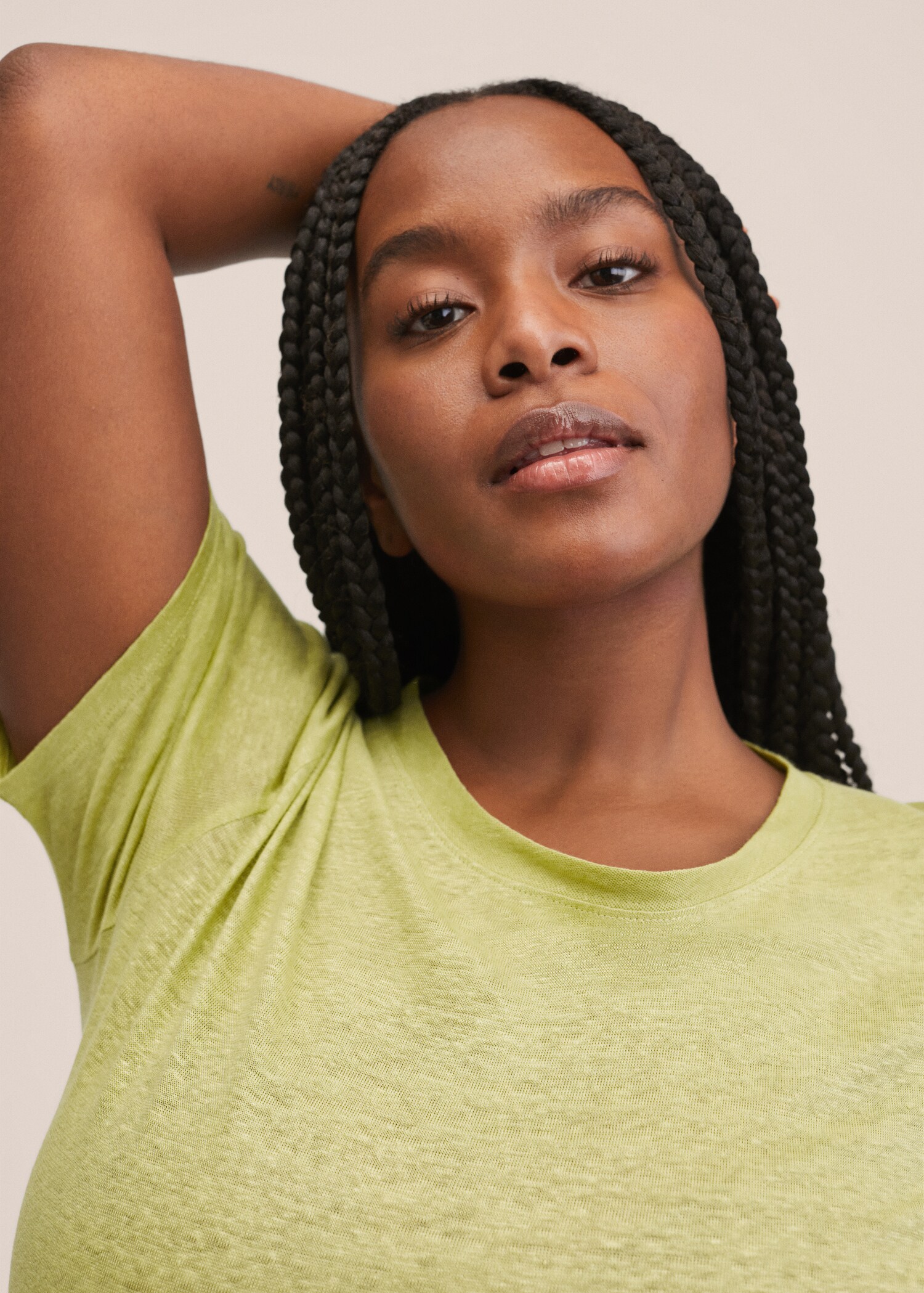 100% linen t-shirt - Details of the article 5