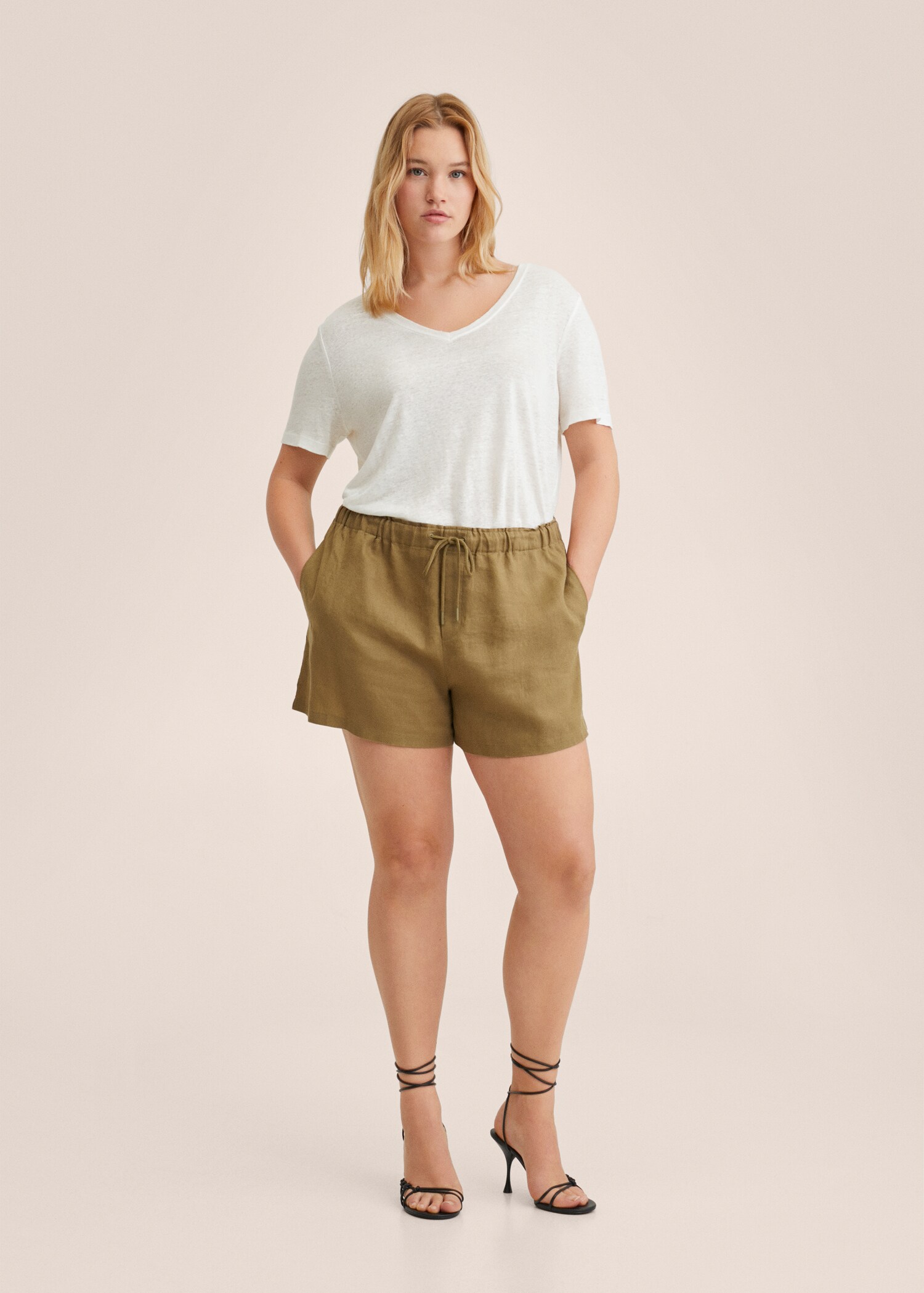 100% linen t-shirt - Details of the article 3