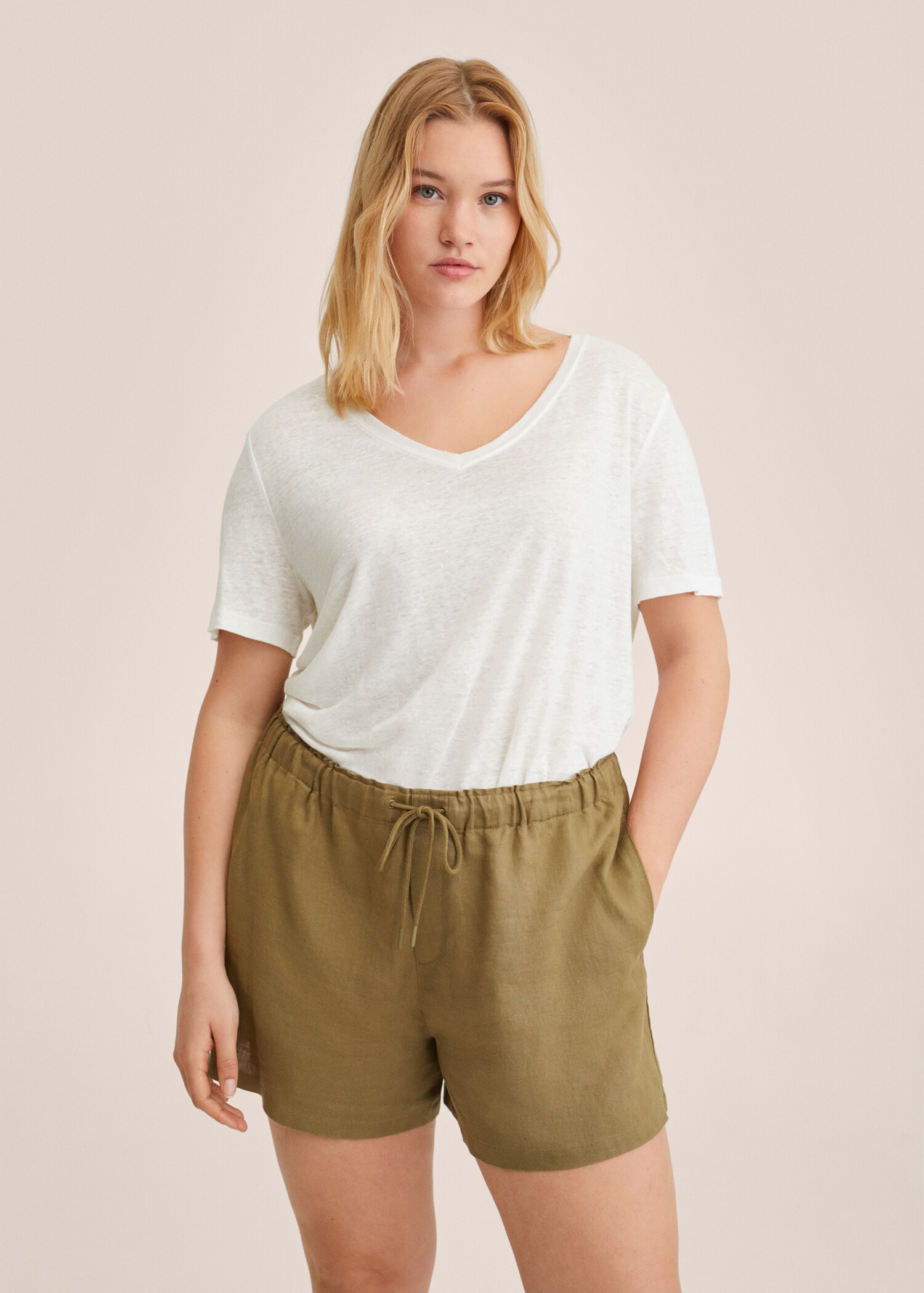 100% linen t-shirt - Details of the article 4