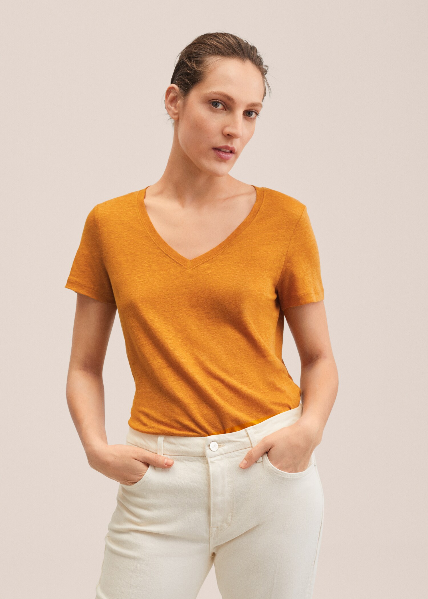 100% linen t-shirt - Medium plane