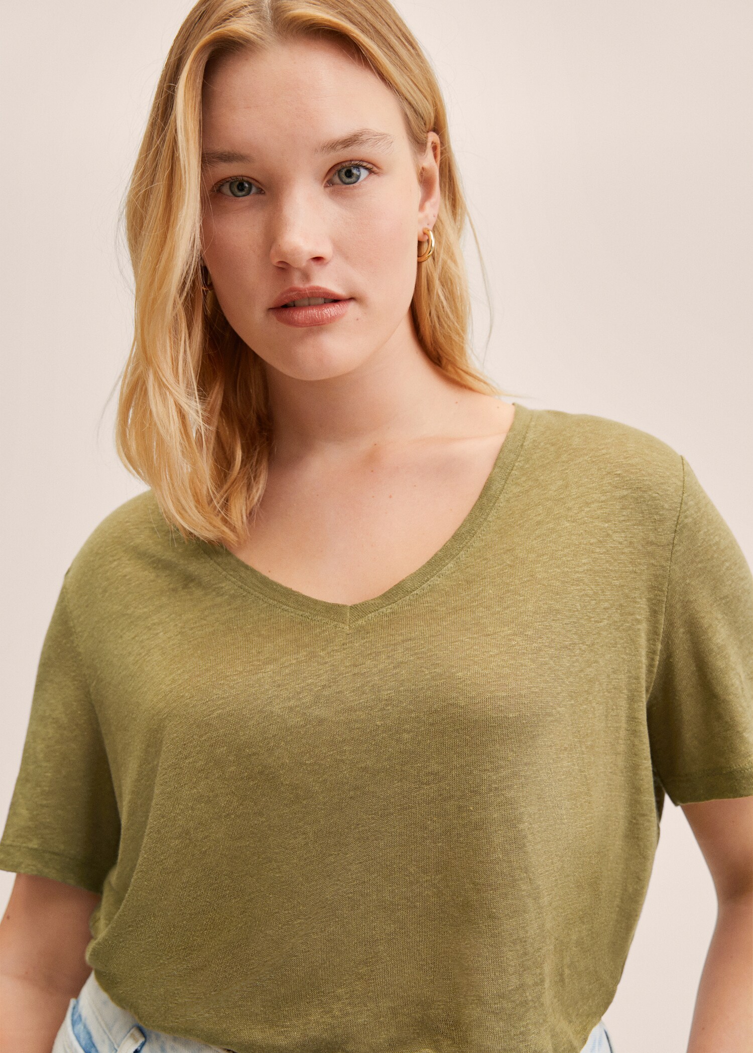 100% linen t-shirt - Details of the article 4