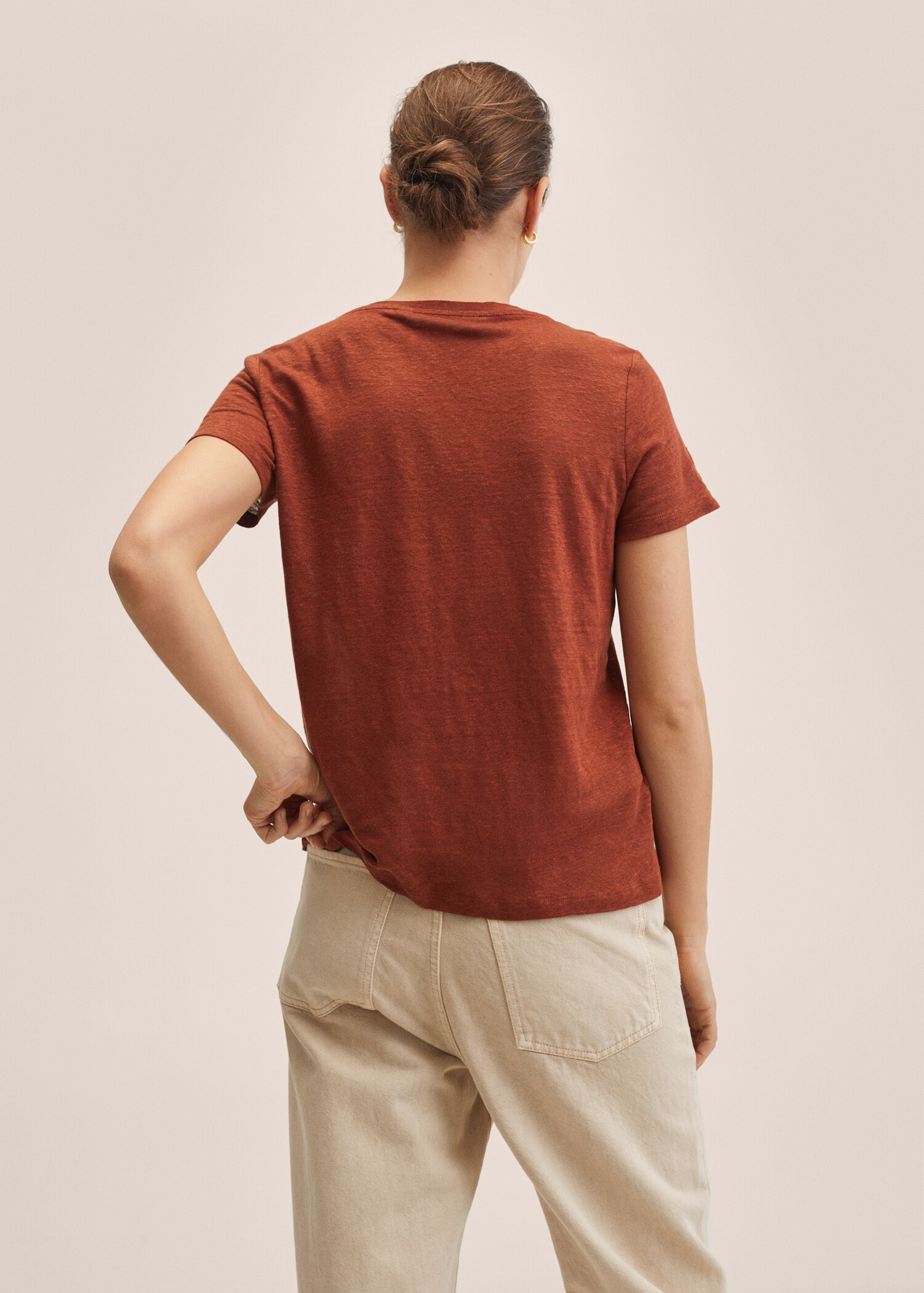 100% linen t-shirt - Reverse of the article