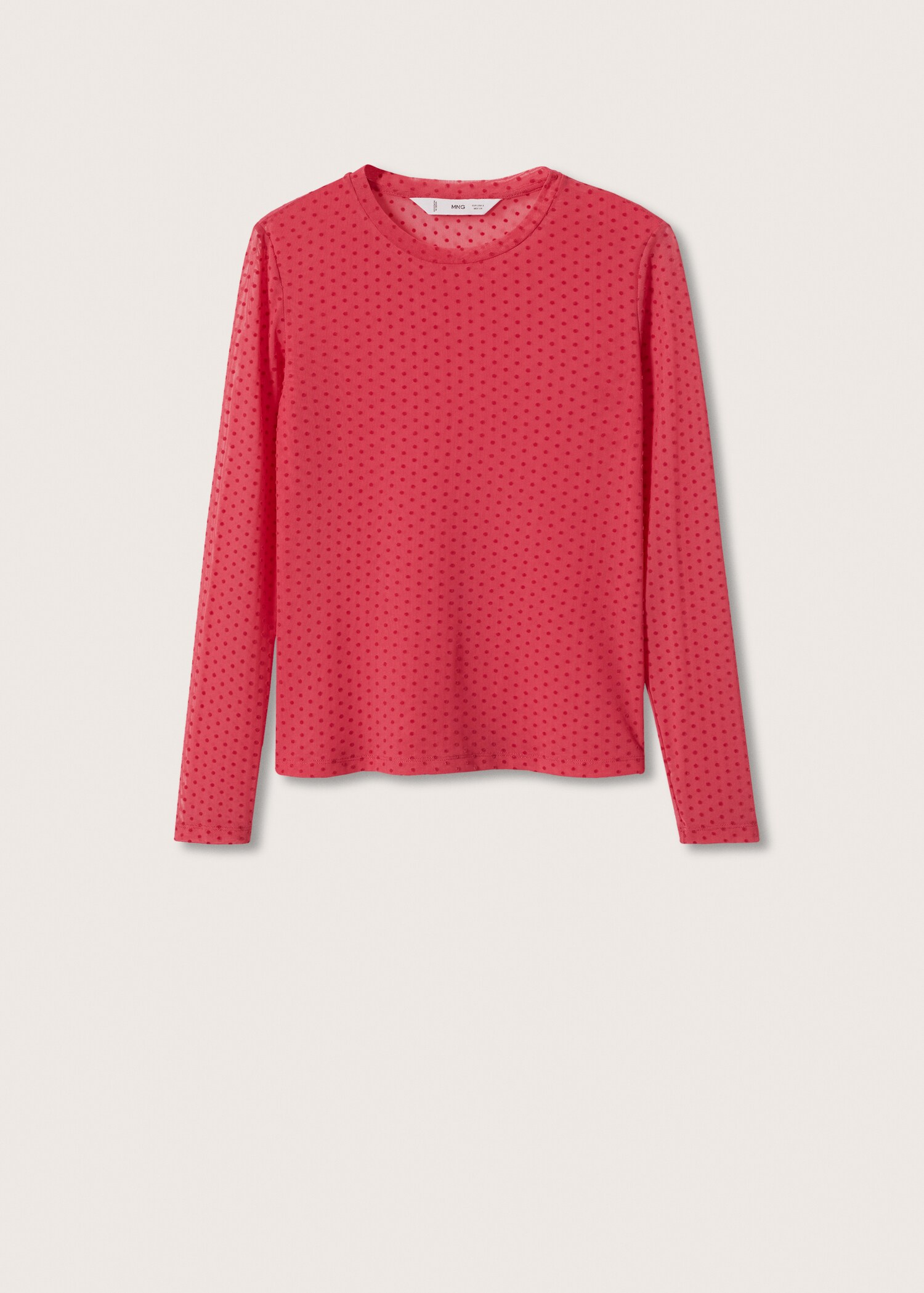 Camiseta semitransparente flocado - Artículo sin modelo