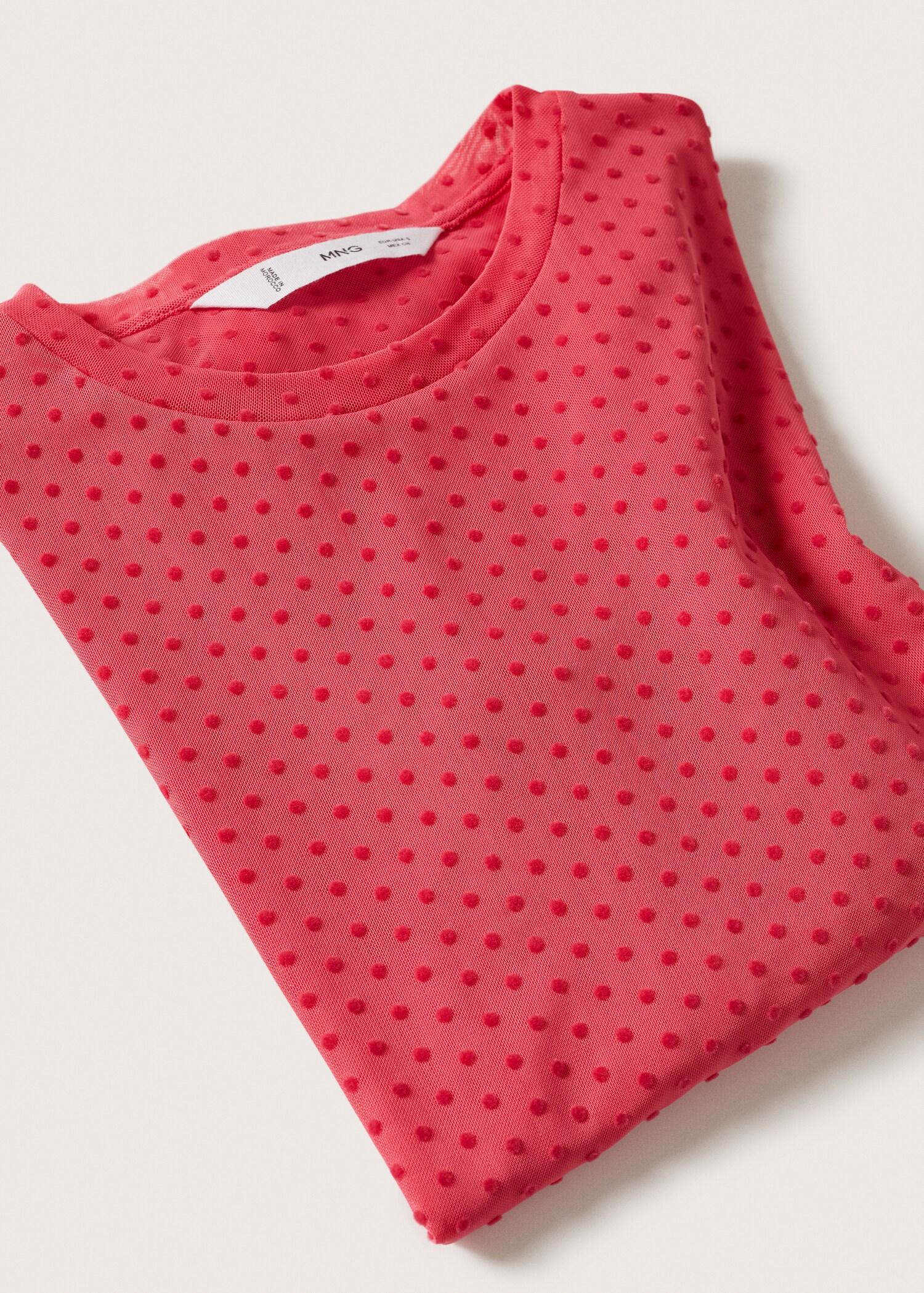 Camiseta semitransparente flocado - Detalle del artículo 8