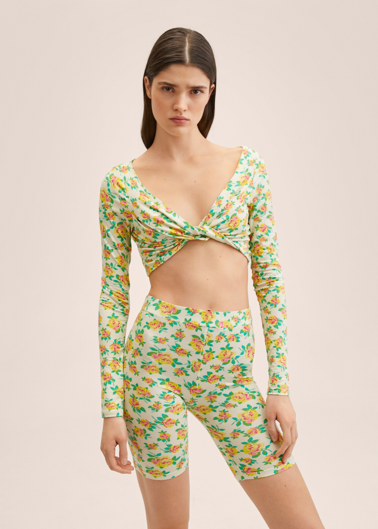 Printed crop top - Medium plane
