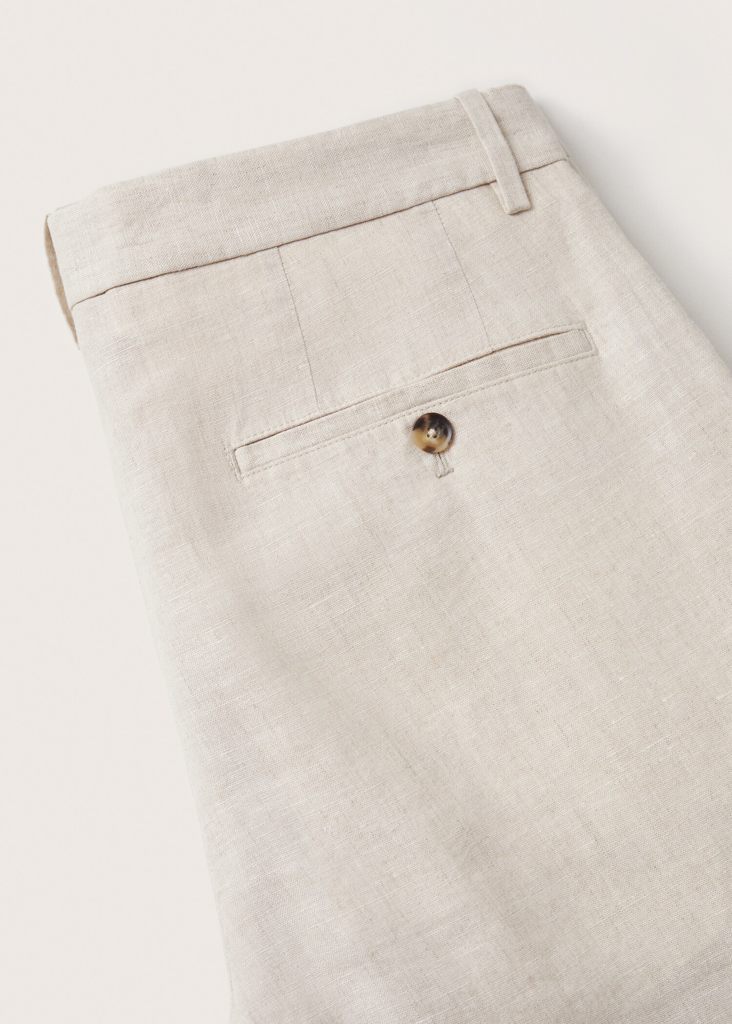 Slim fit linen trousers - Details of the article 8