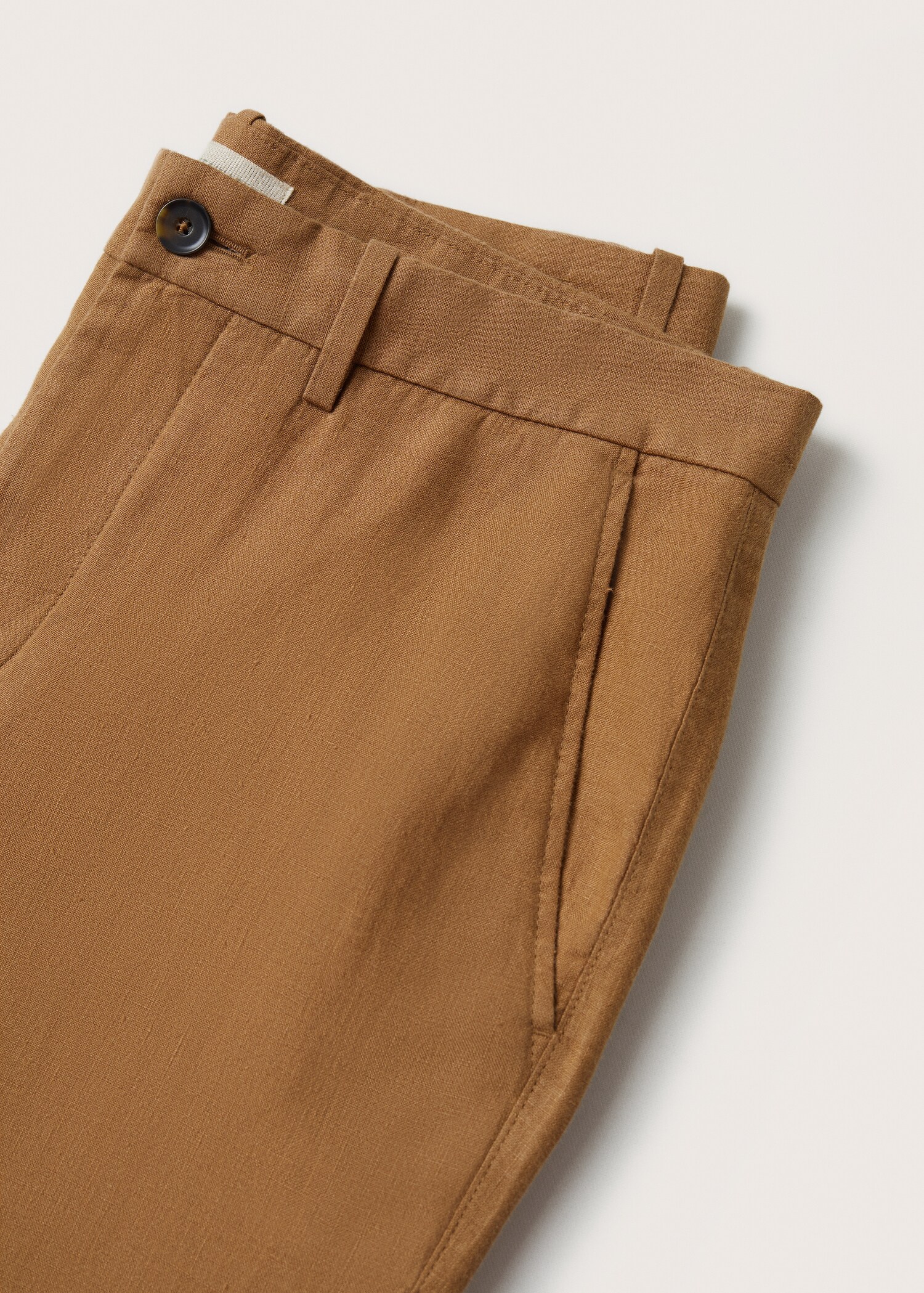 Slim fit linen trousers - Details of the article 8