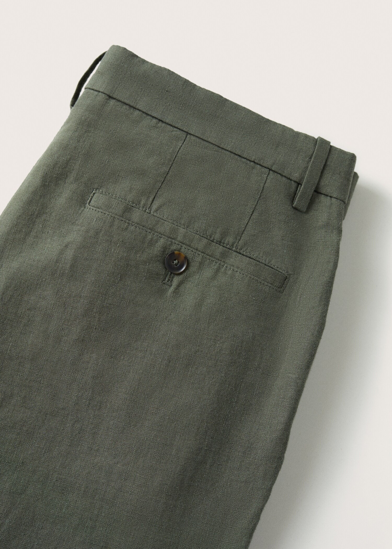 Slim fit linen trousers - Details of the article 8