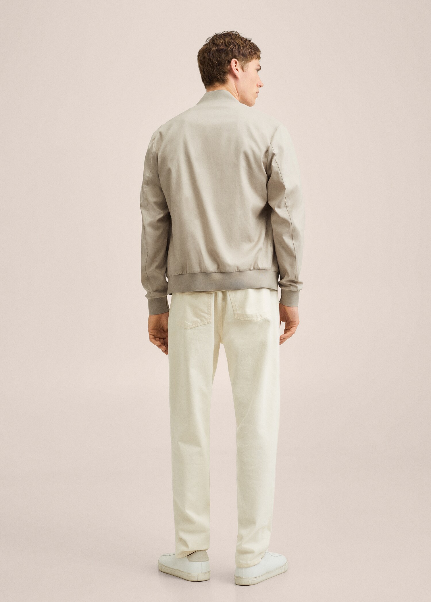 Chaqueta bomber lyocell lino - Reverso del artículo