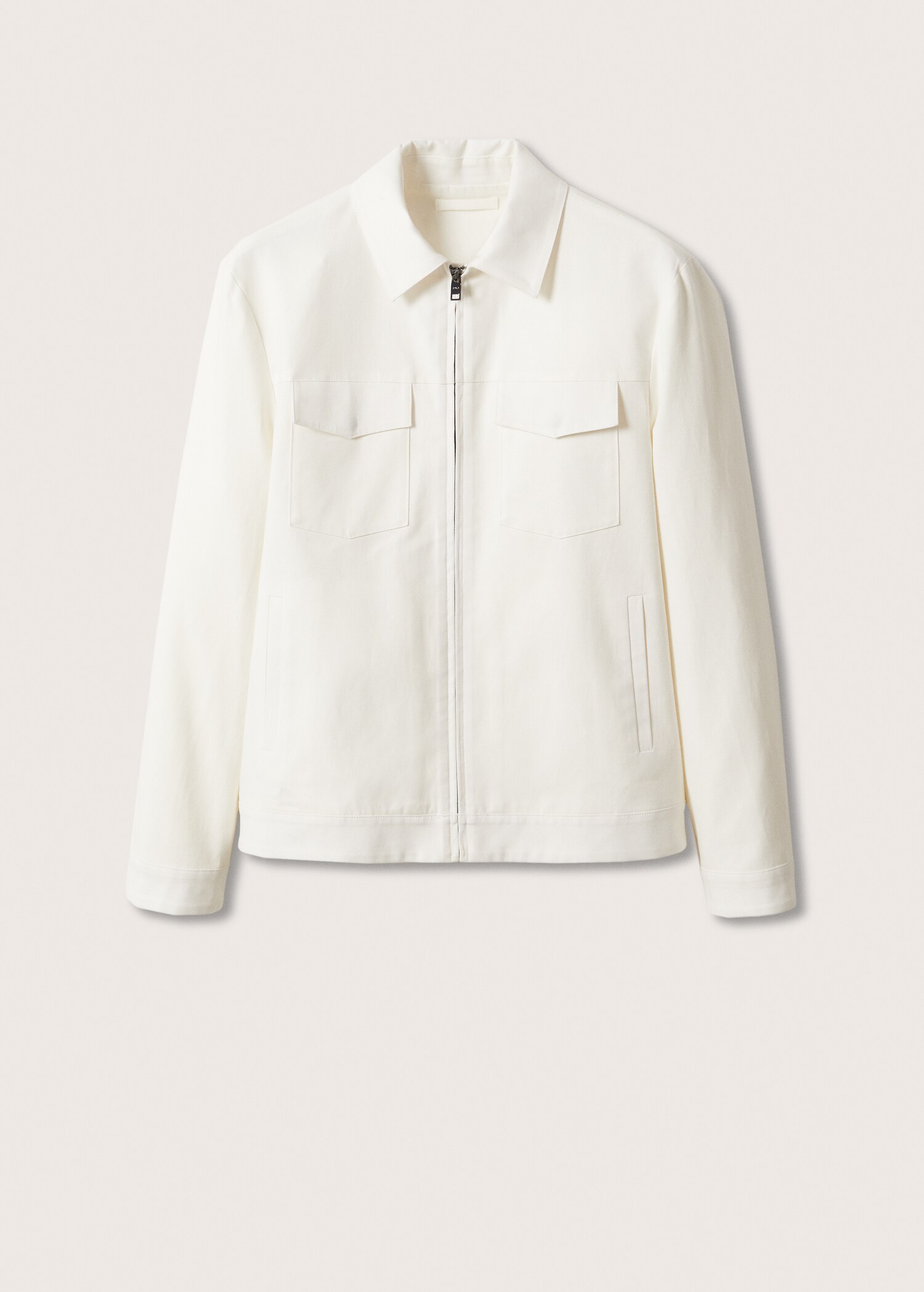 Zipper linen cotton jacket - Article without model
