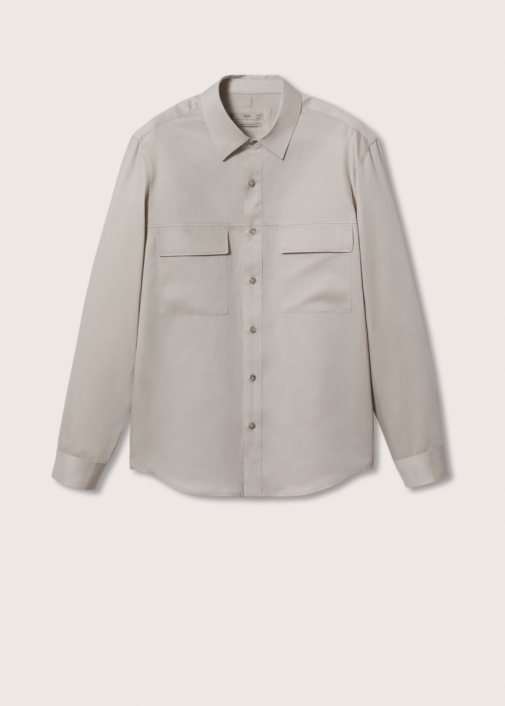 Lyocell linen overshirt with pockets - Article without model