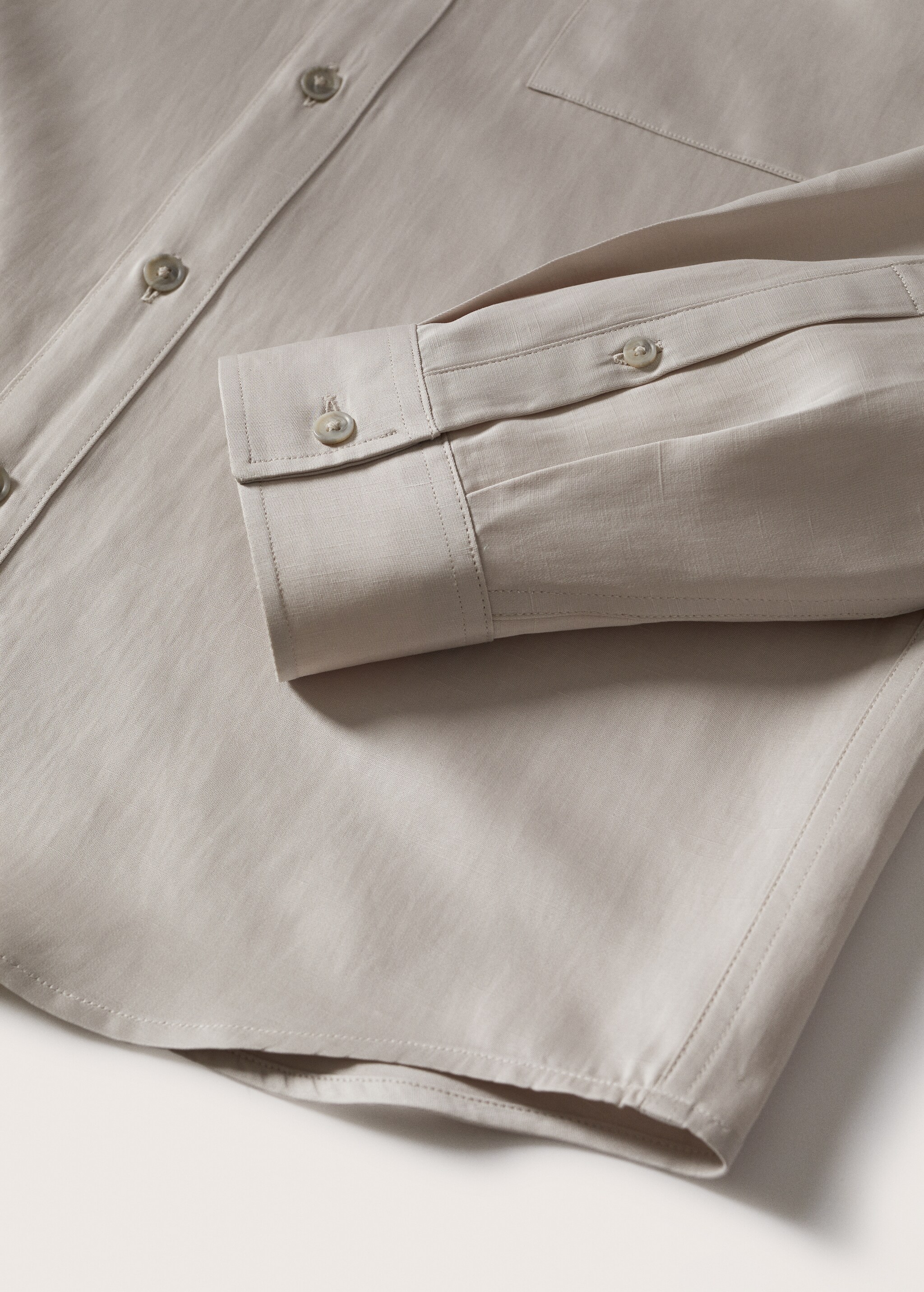 Lyocell linen overshirt with pockets - Details of the article 7