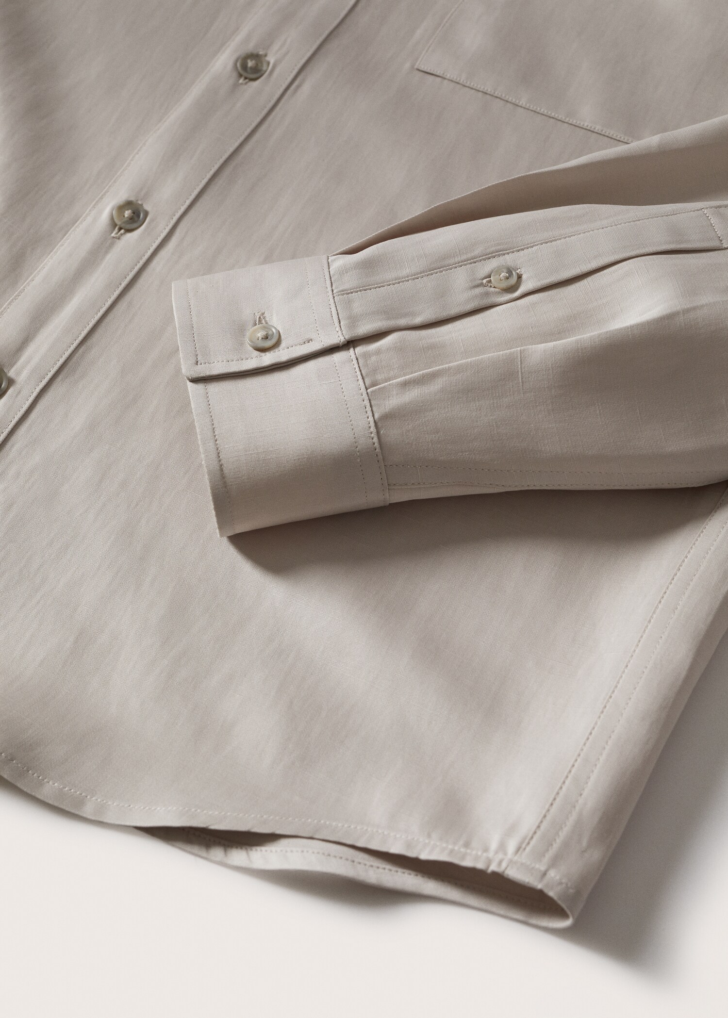 Sobrecamisa lyocell lino bolsillos - Detalle del artículo 7