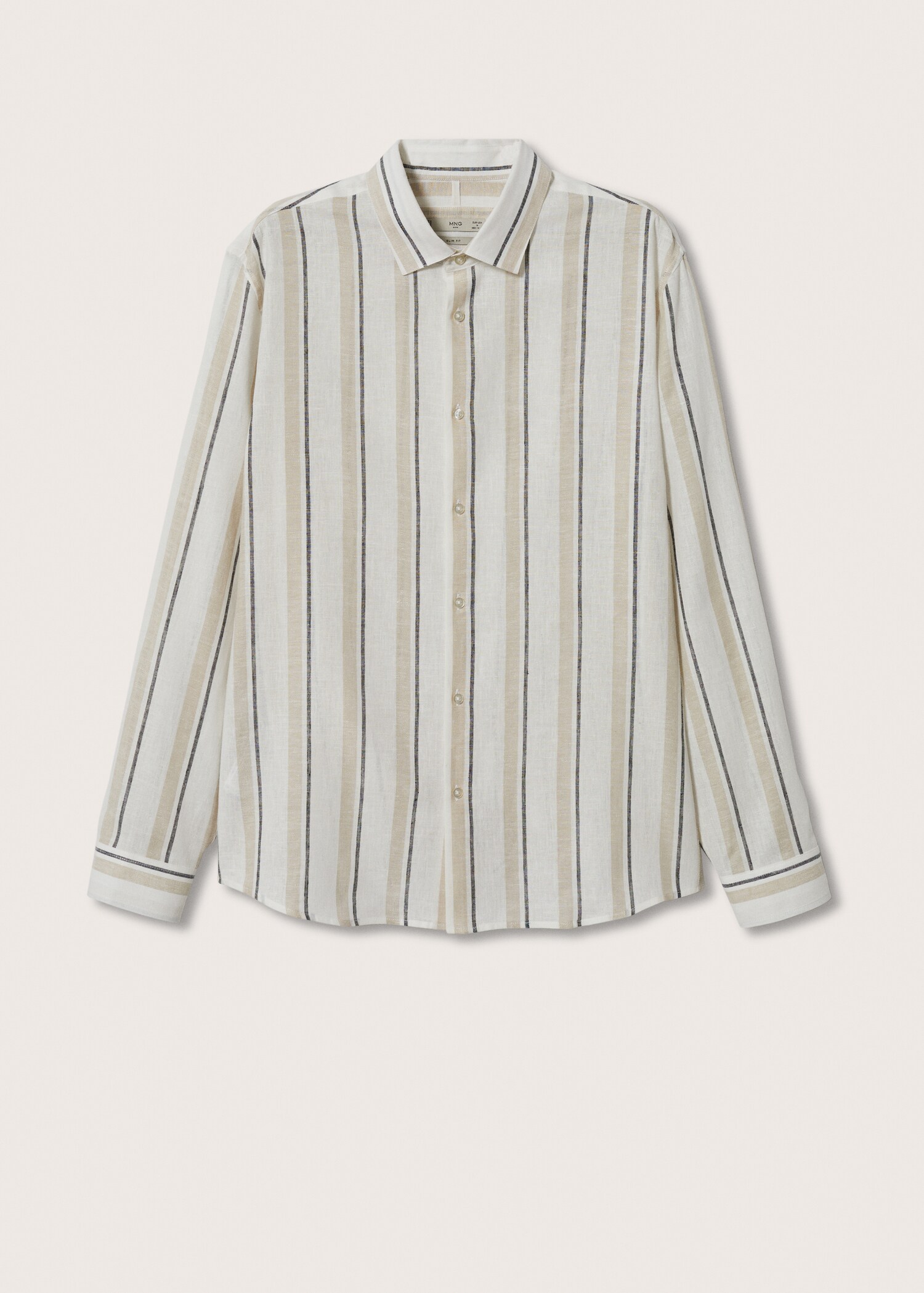100% linen striped shirt - Article without model