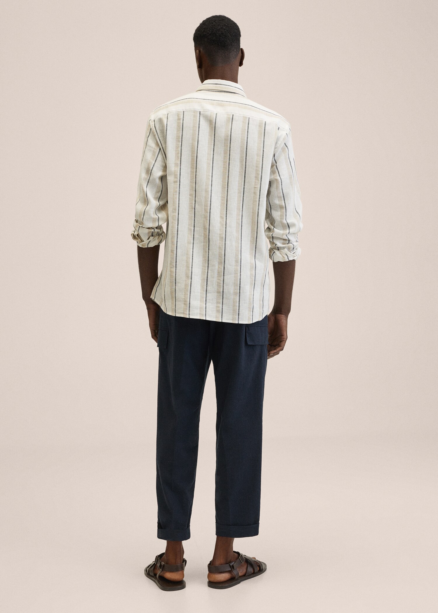100% linen striped shirt - Reverse of the article