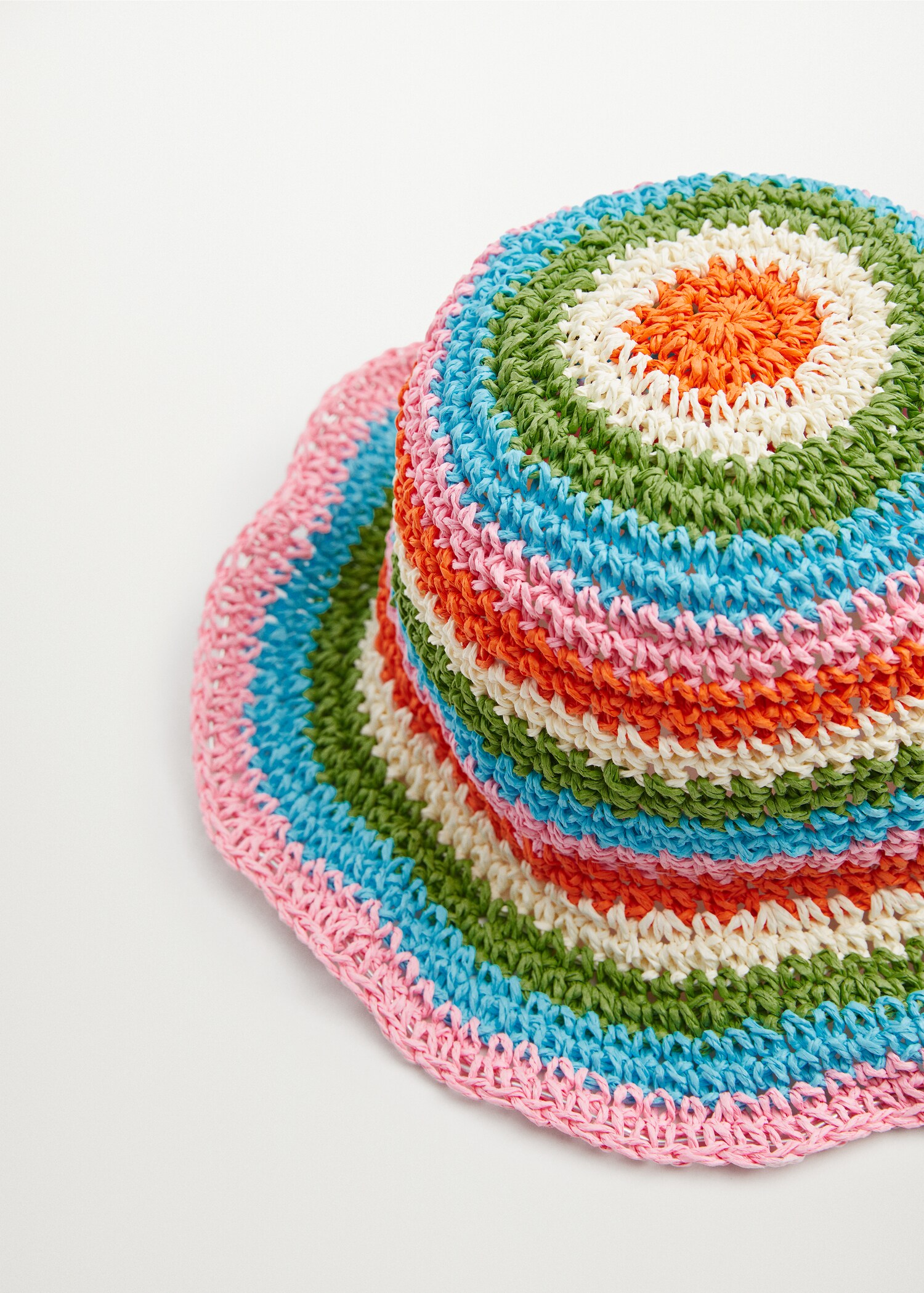Gorro rafia rayas - Plano medio