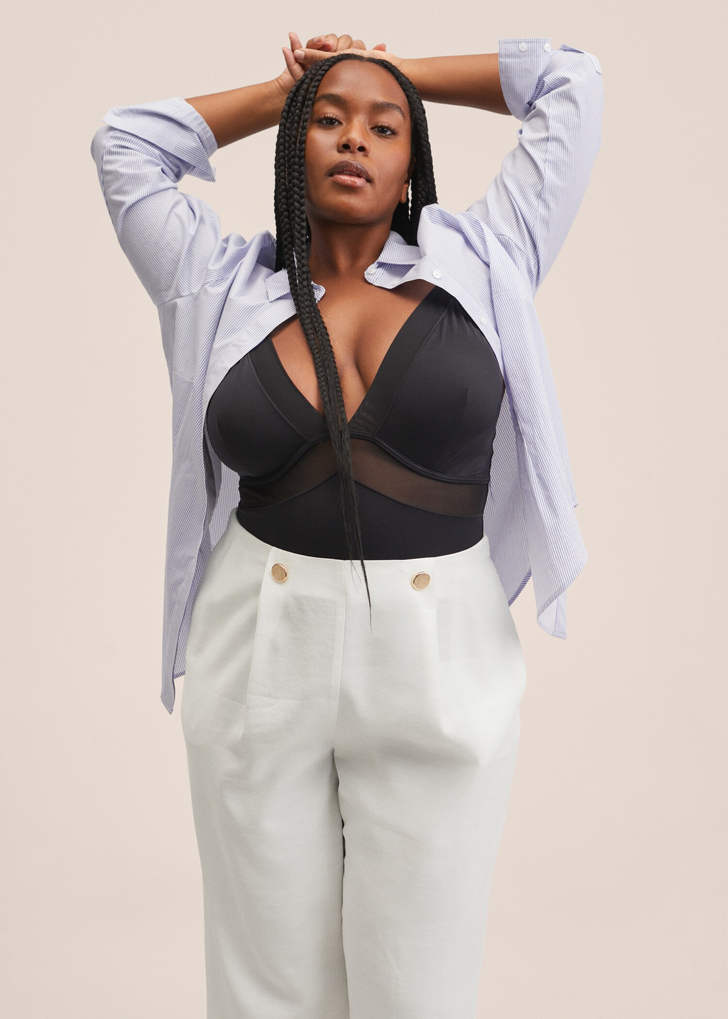 Cropped button pants - Details of the article 3