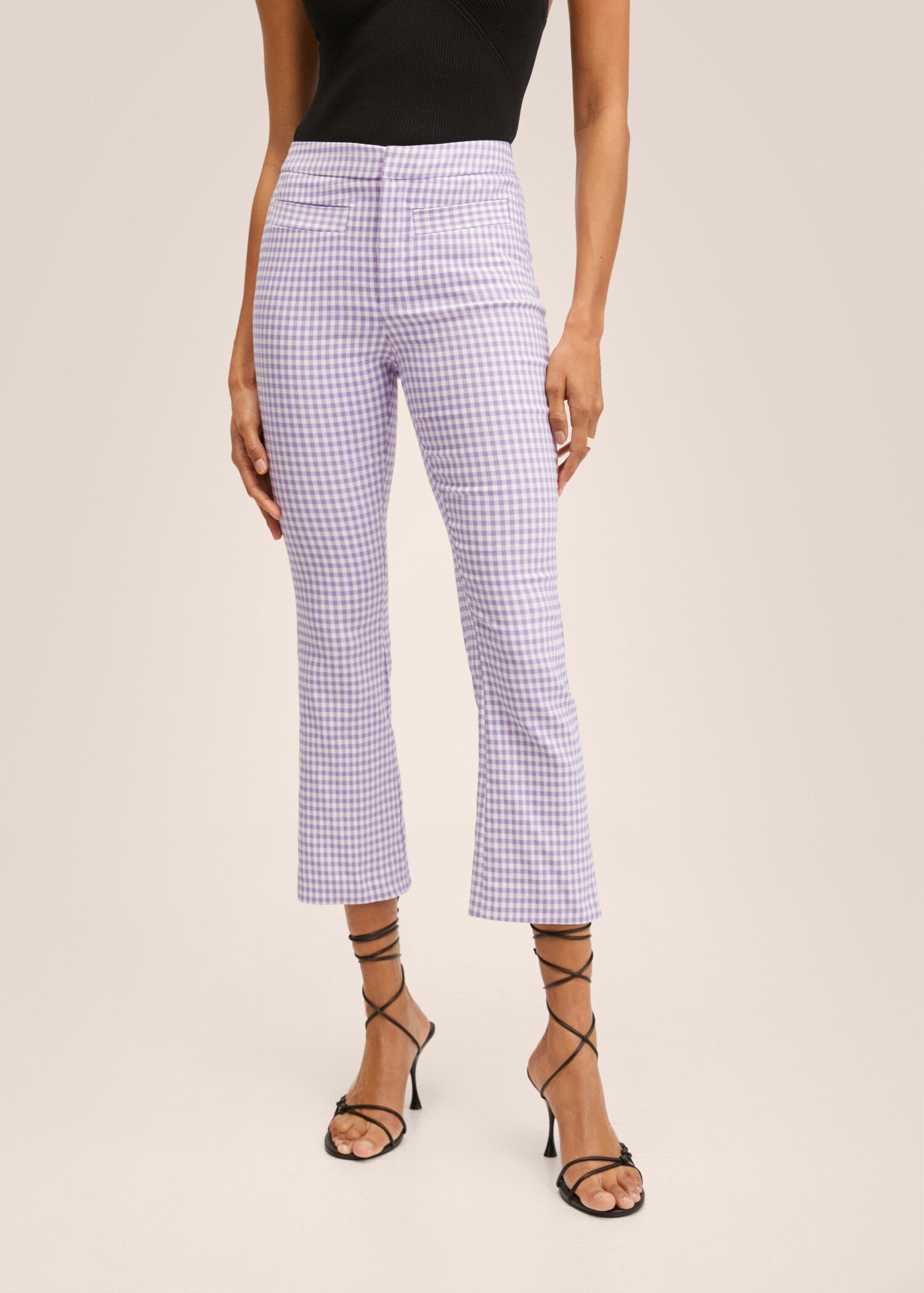 Flare crop pants - Medium plane