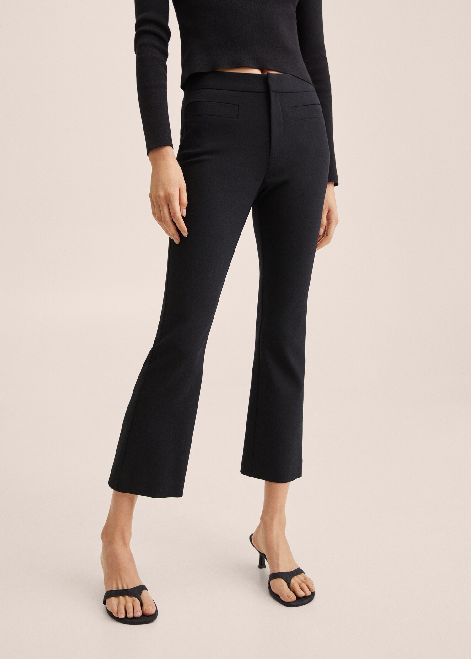 Flare crop pants - Medium plane