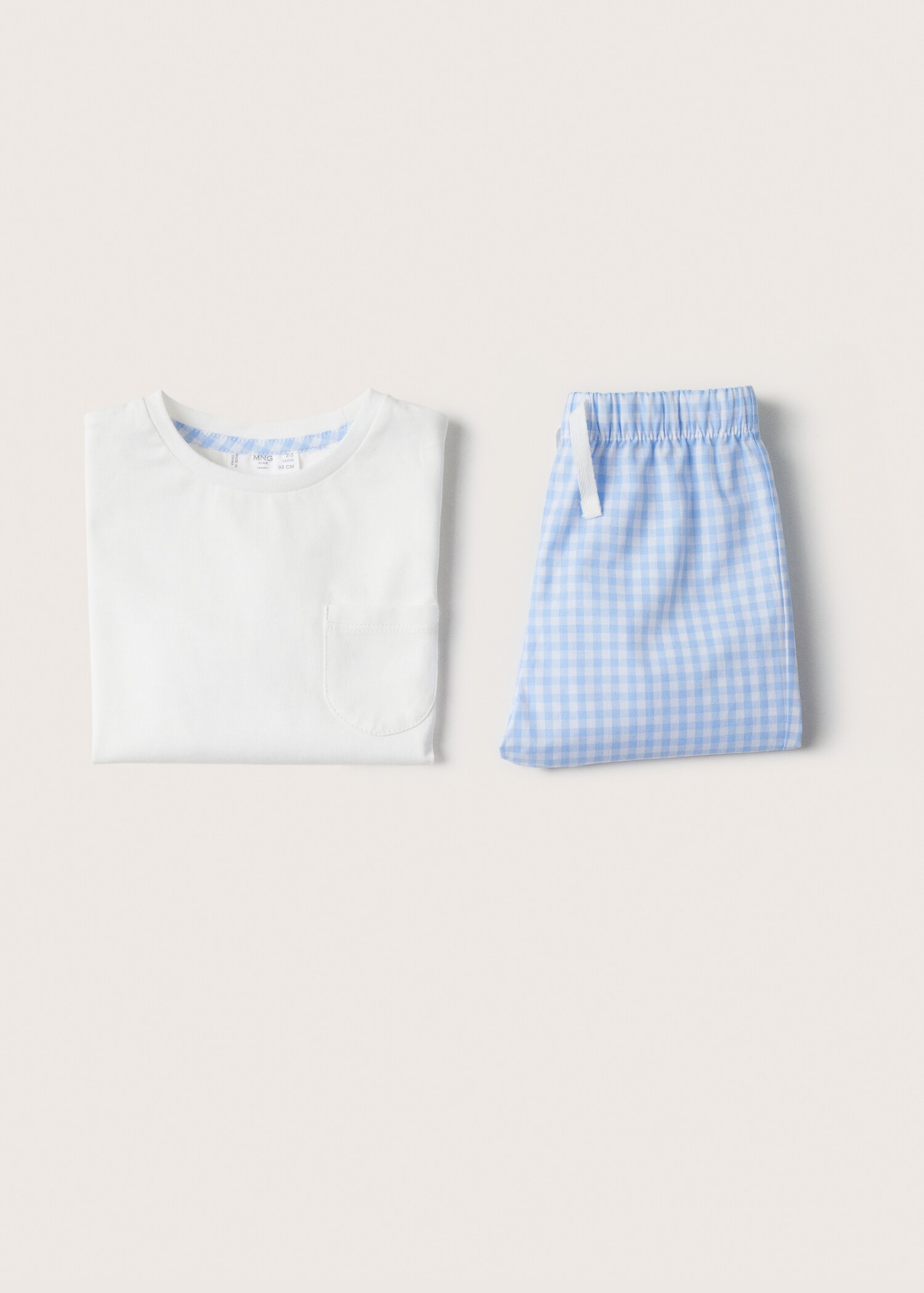 Pijama corto cuadro vichy - Artículo sin modelo