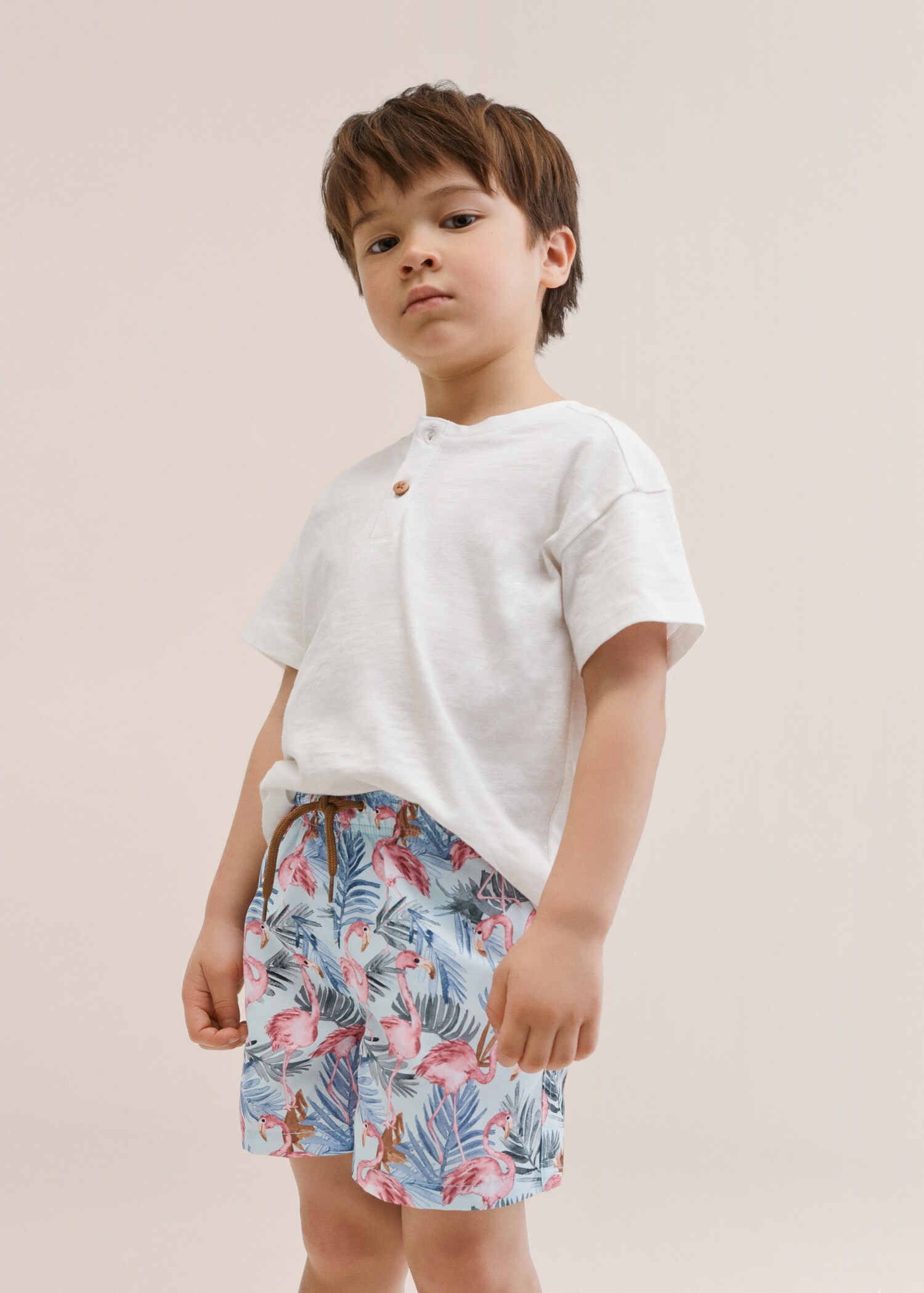 Tropical print swimsuit - Medium plane