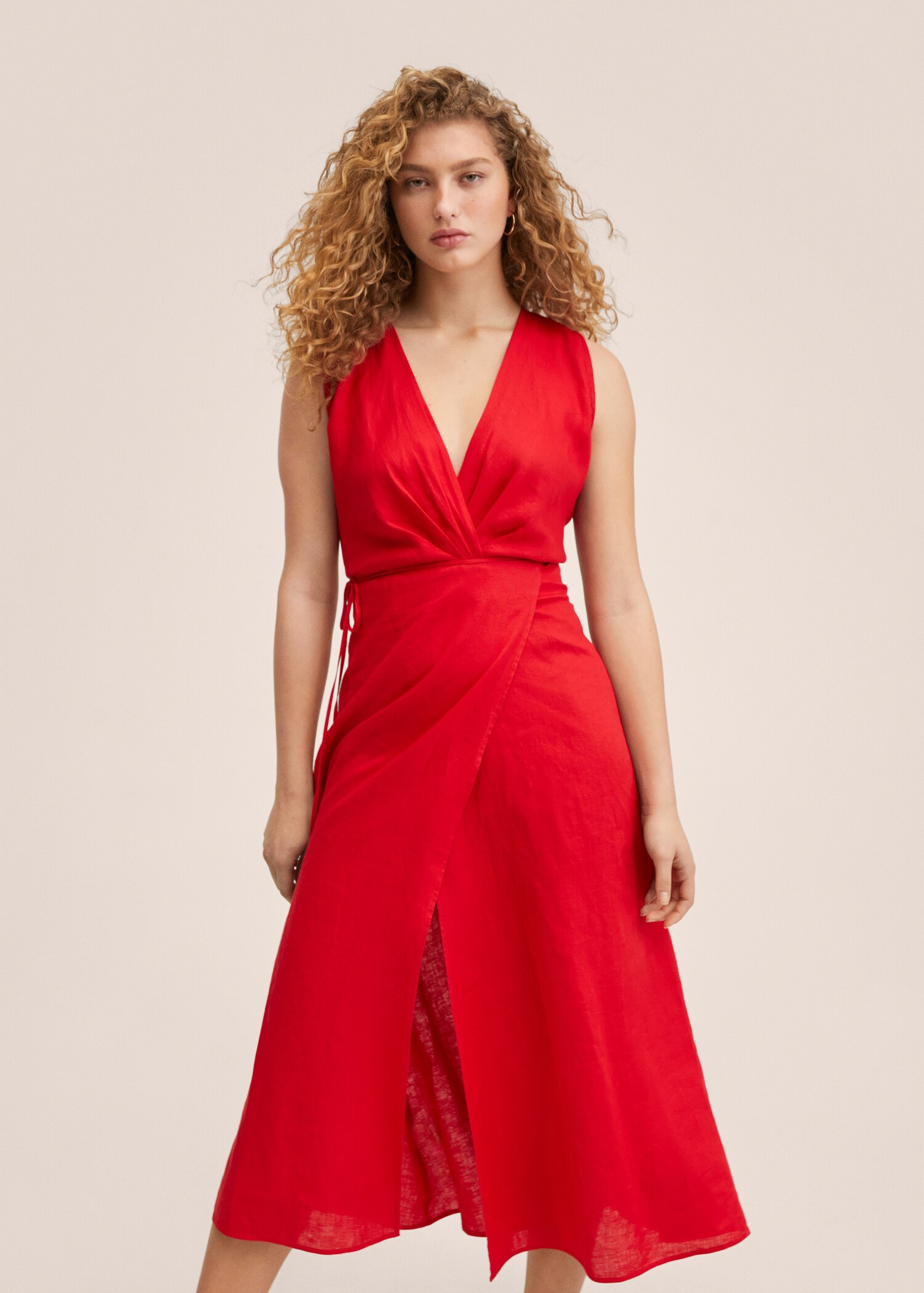 Vestido 100% lino - Plano medio
