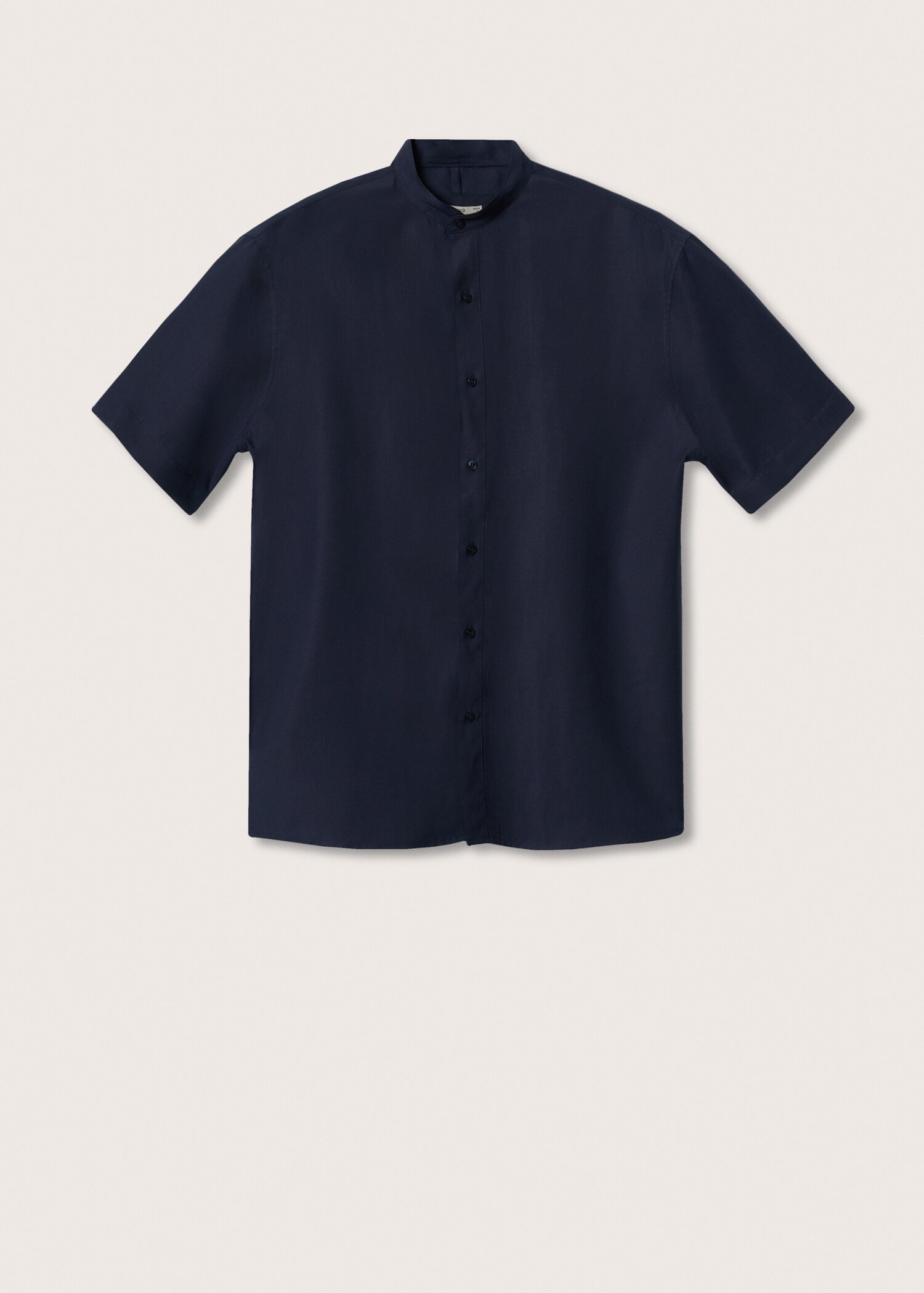 Linen lyocell shirt with mao collar - Article without model