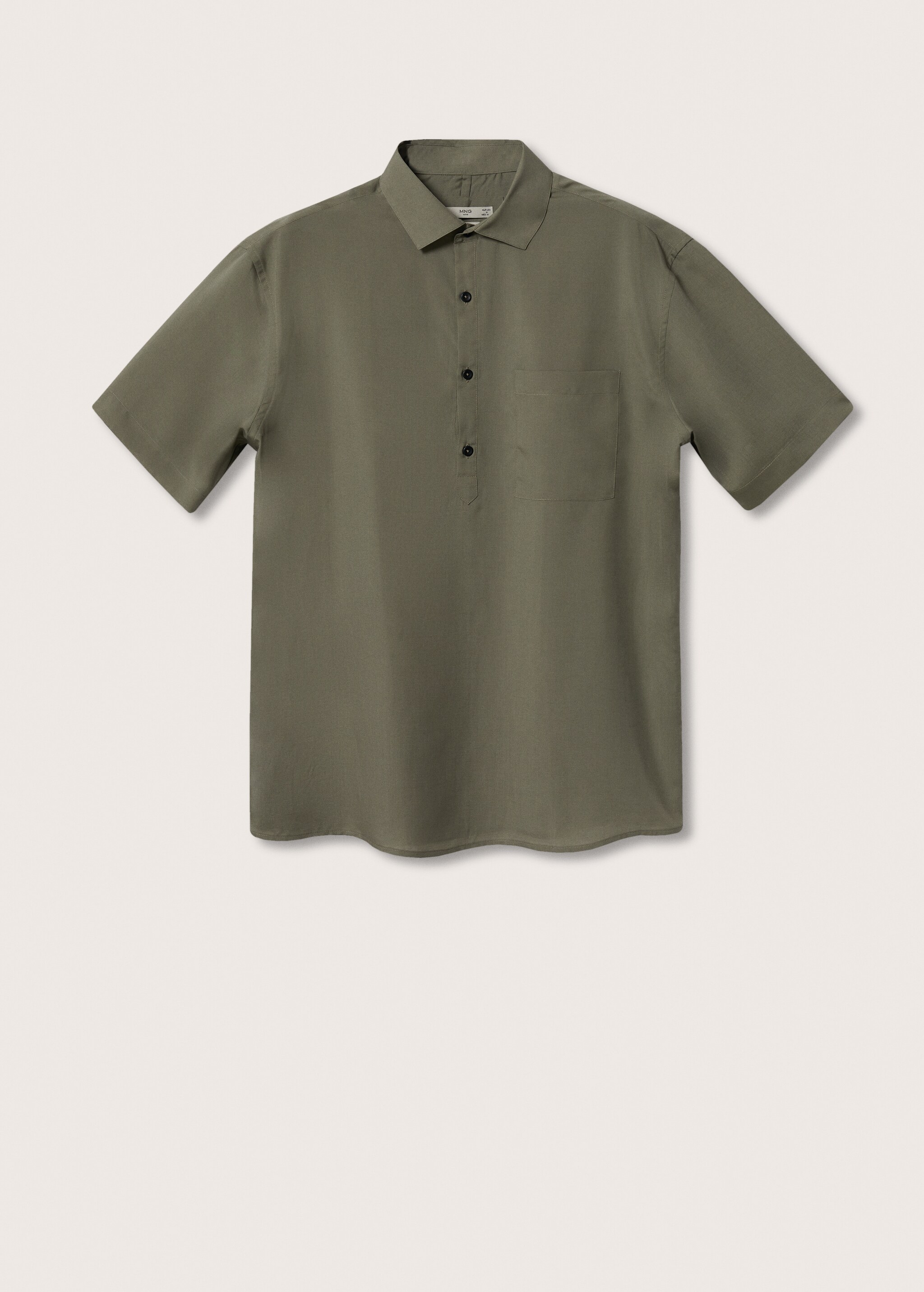 Slim-Fit-Hemd aus Lyocell mit Leinen - Artikel ohne Model