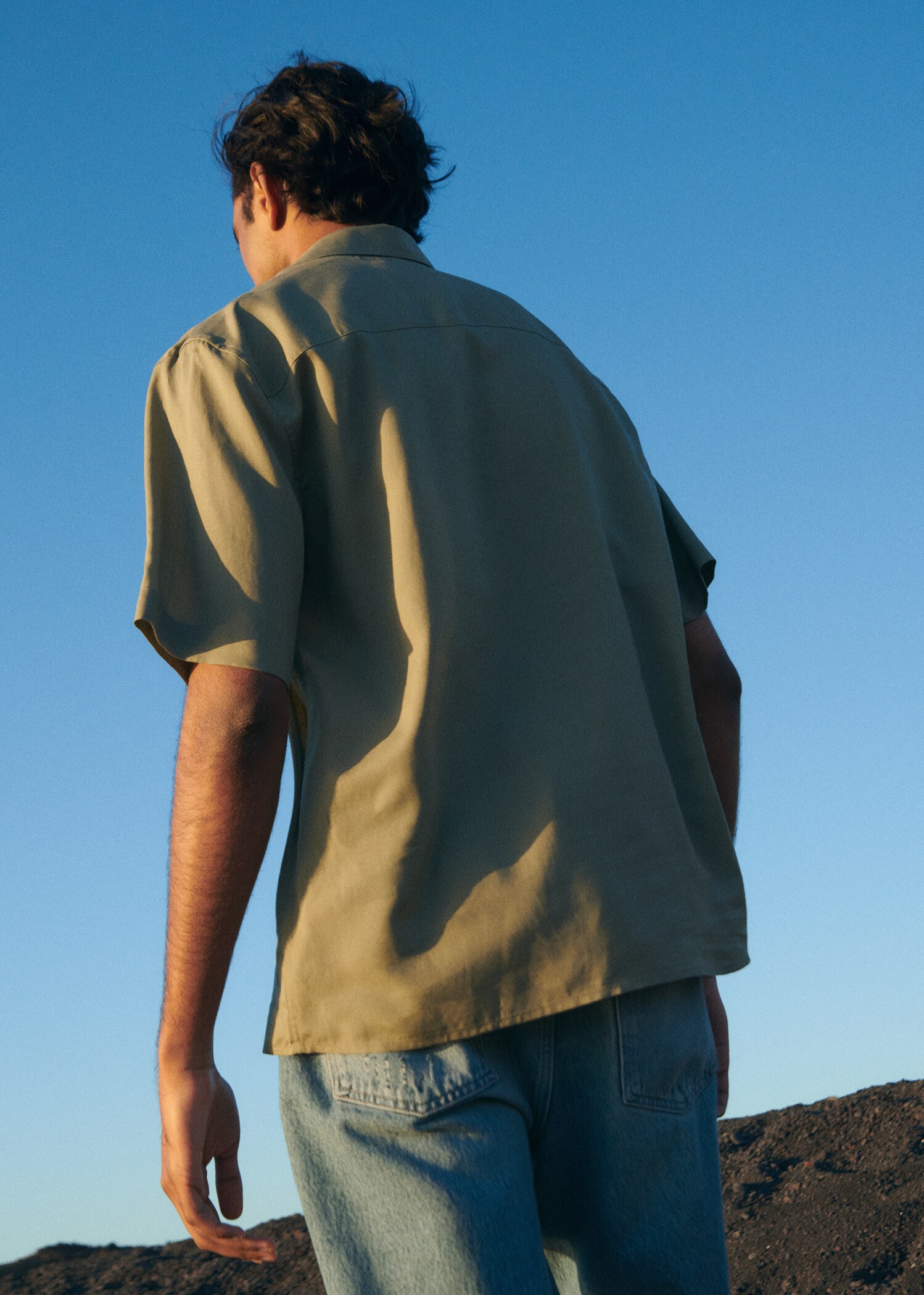 Slim-fit lyocell linen shirt - Details of the article 6