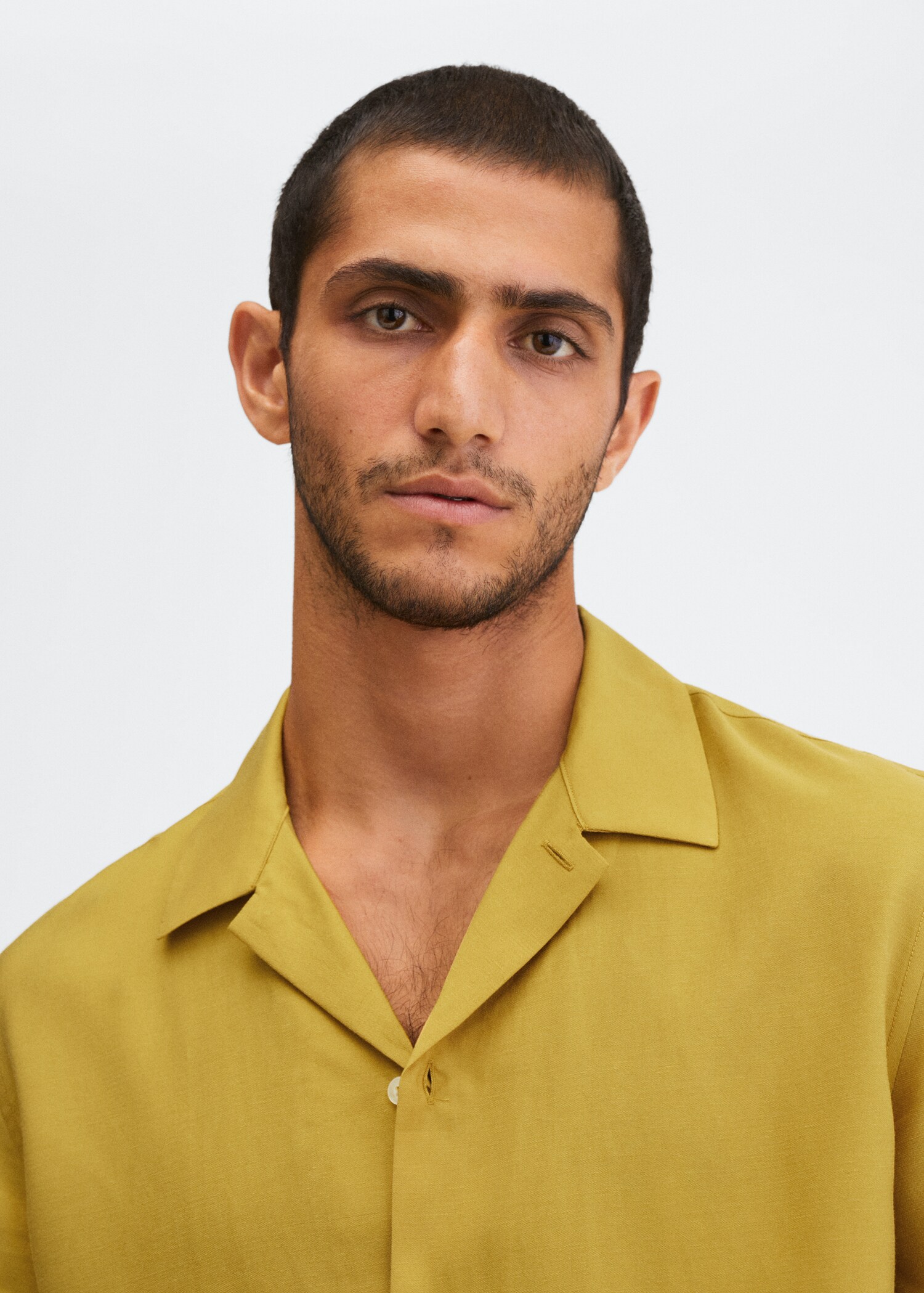 Regular-fit linen lyocell shirt - Details of the article 1