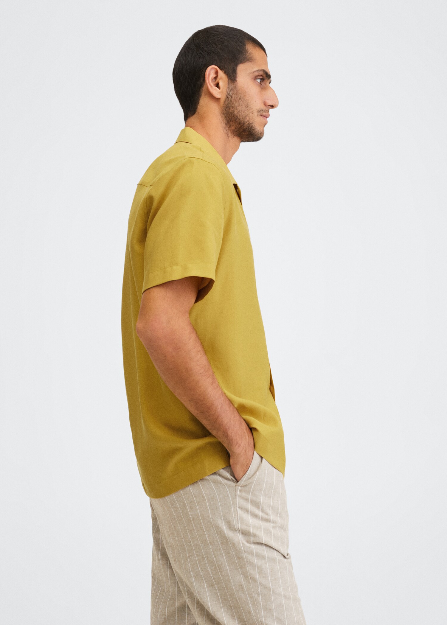 Regular-fit linen lyocell shirt - Details of the article 2