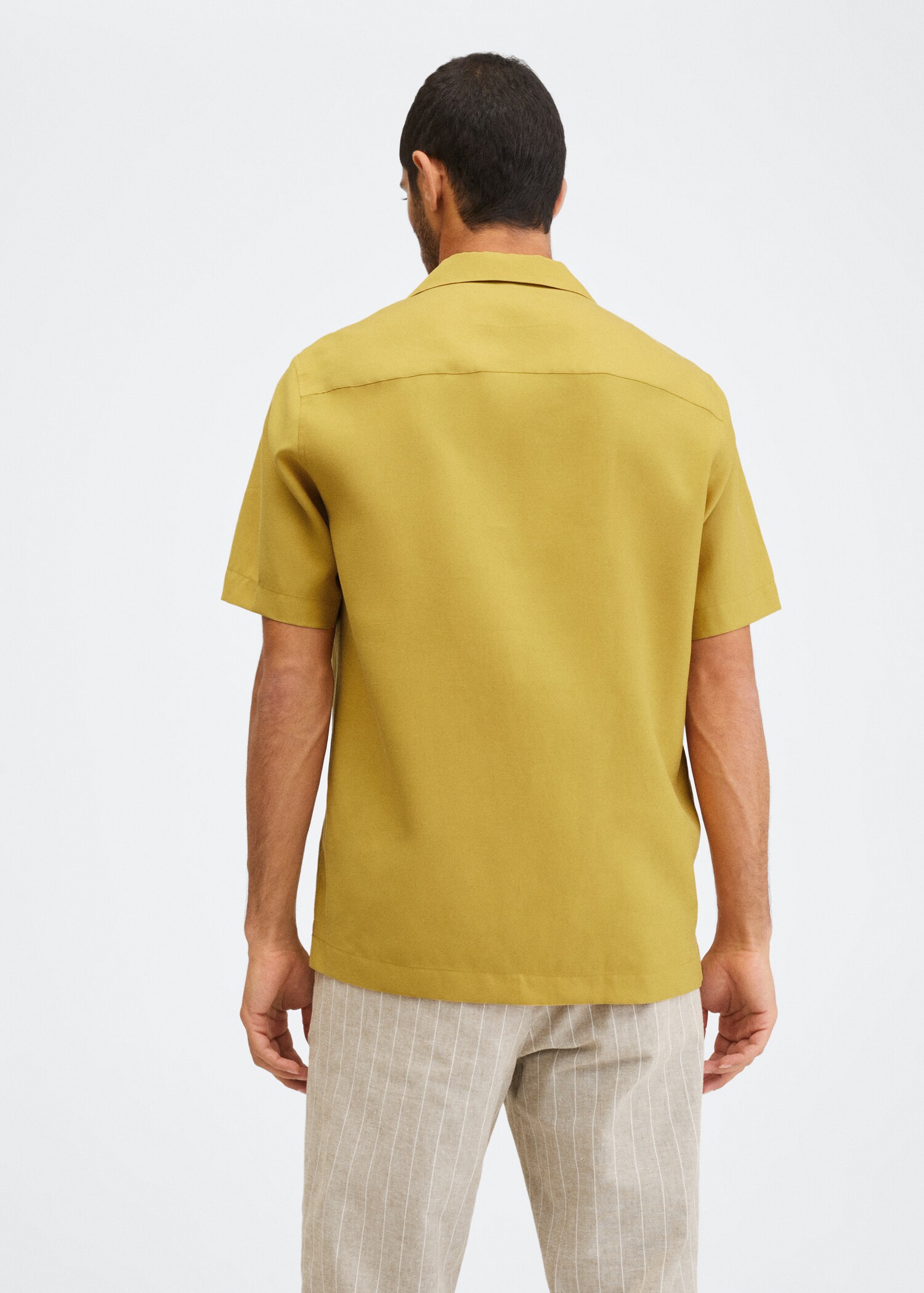 Regular-fit linen lyocell shirt - Reverse of the article