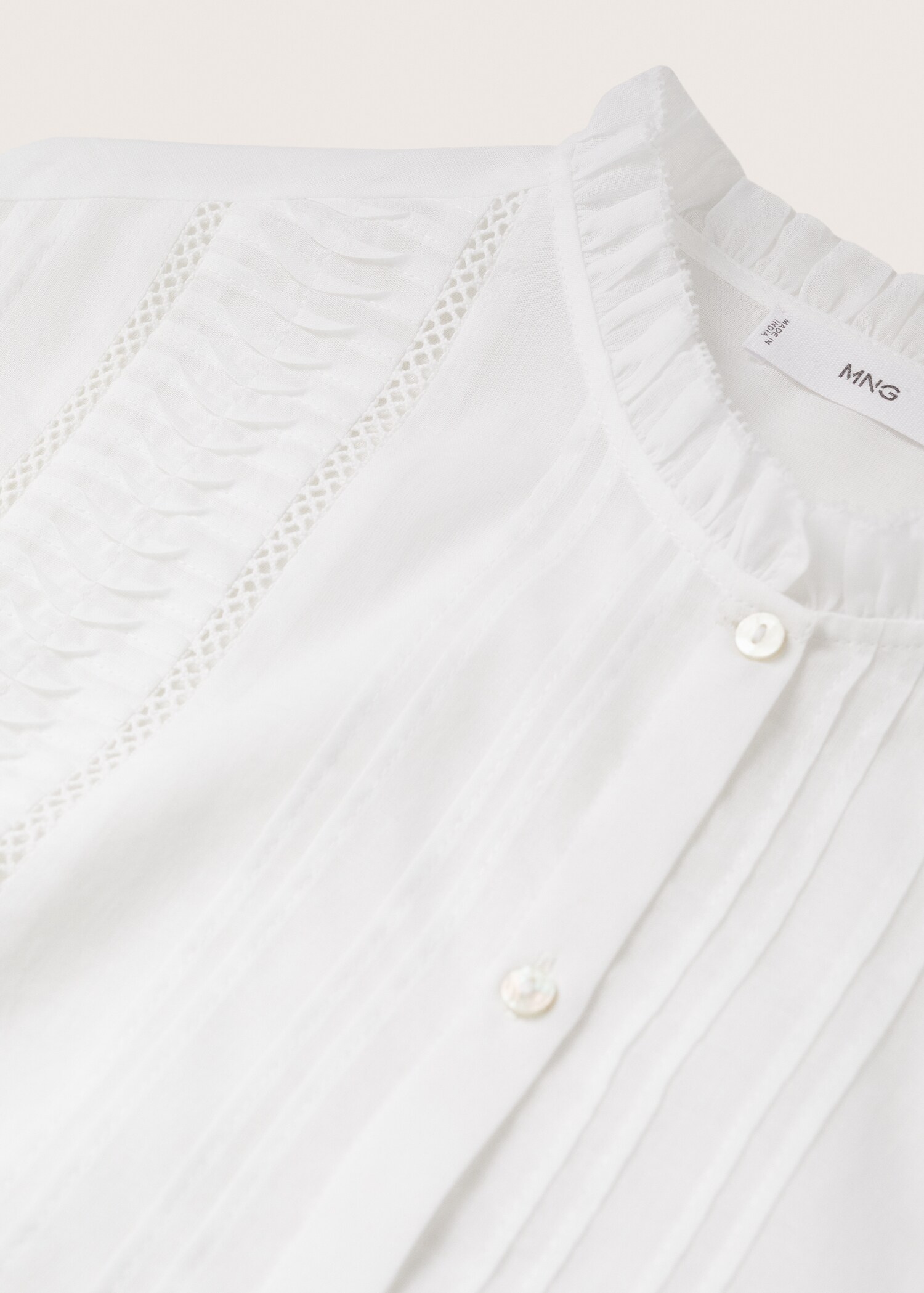 Ruffle cotton blouse - Details of the article 8