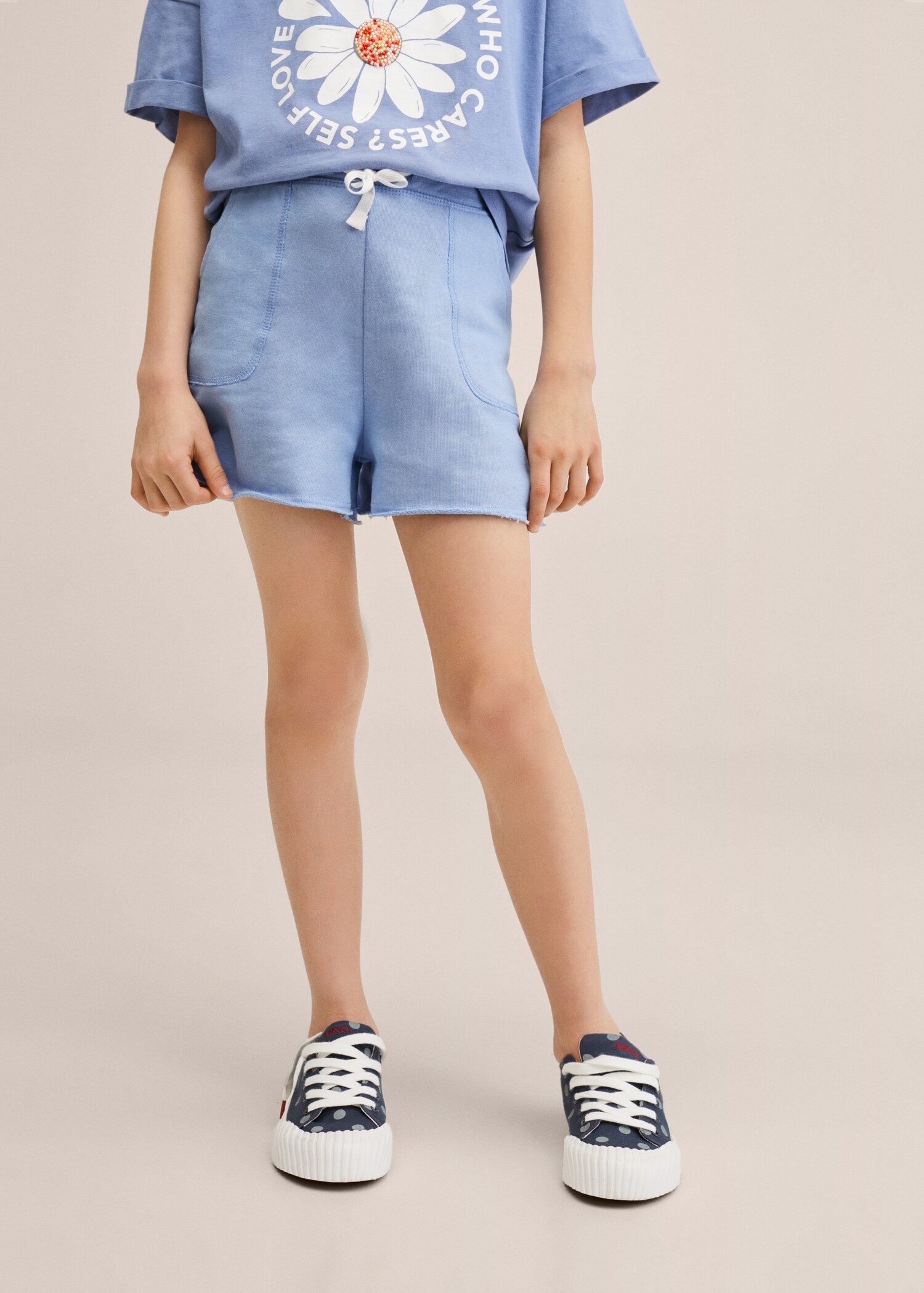 Shorts i bomull med elastisk midje - Artikkeldetalj 1