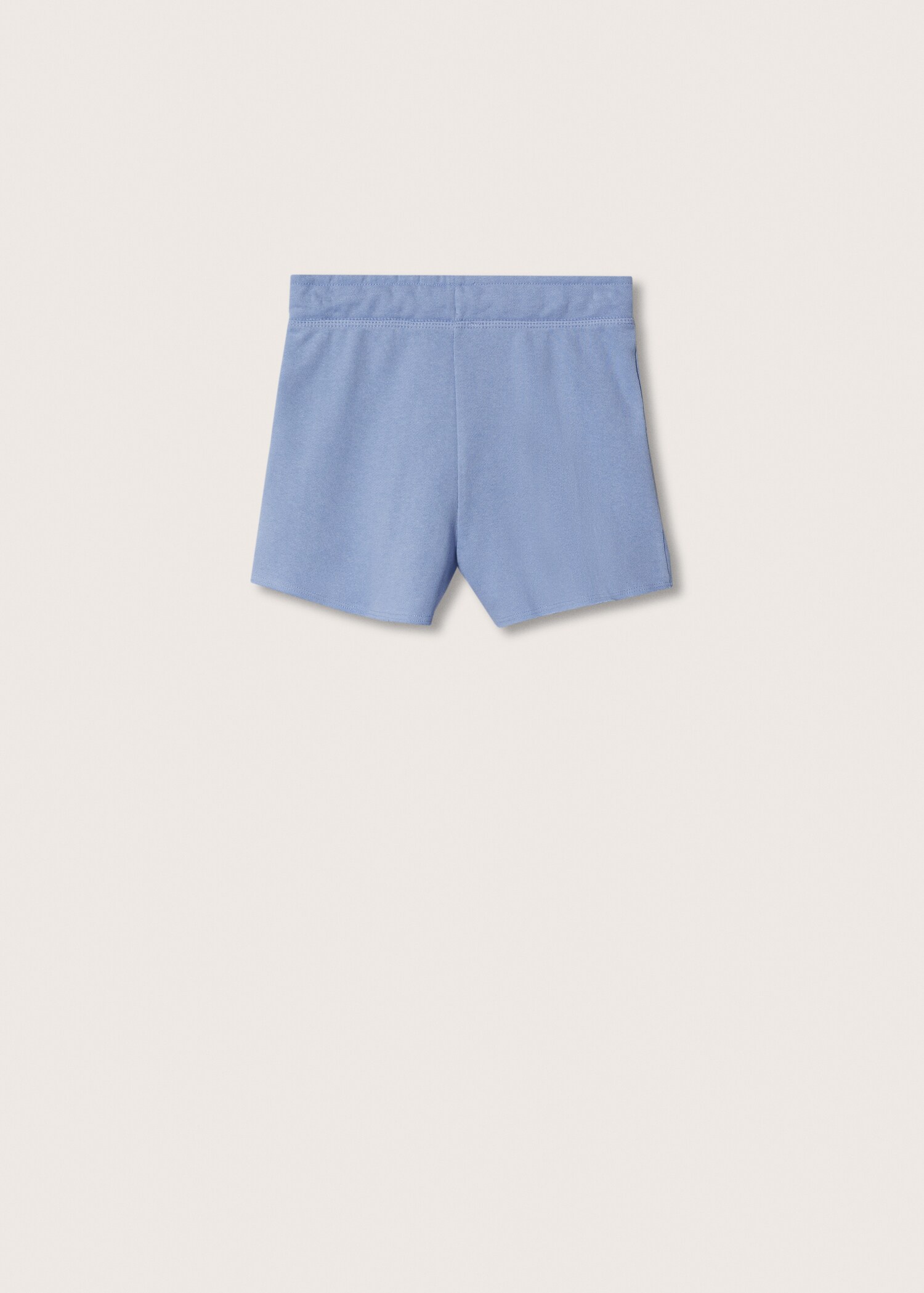 Shorts i bomull med elastisk midje - Baksiden av artikkelen