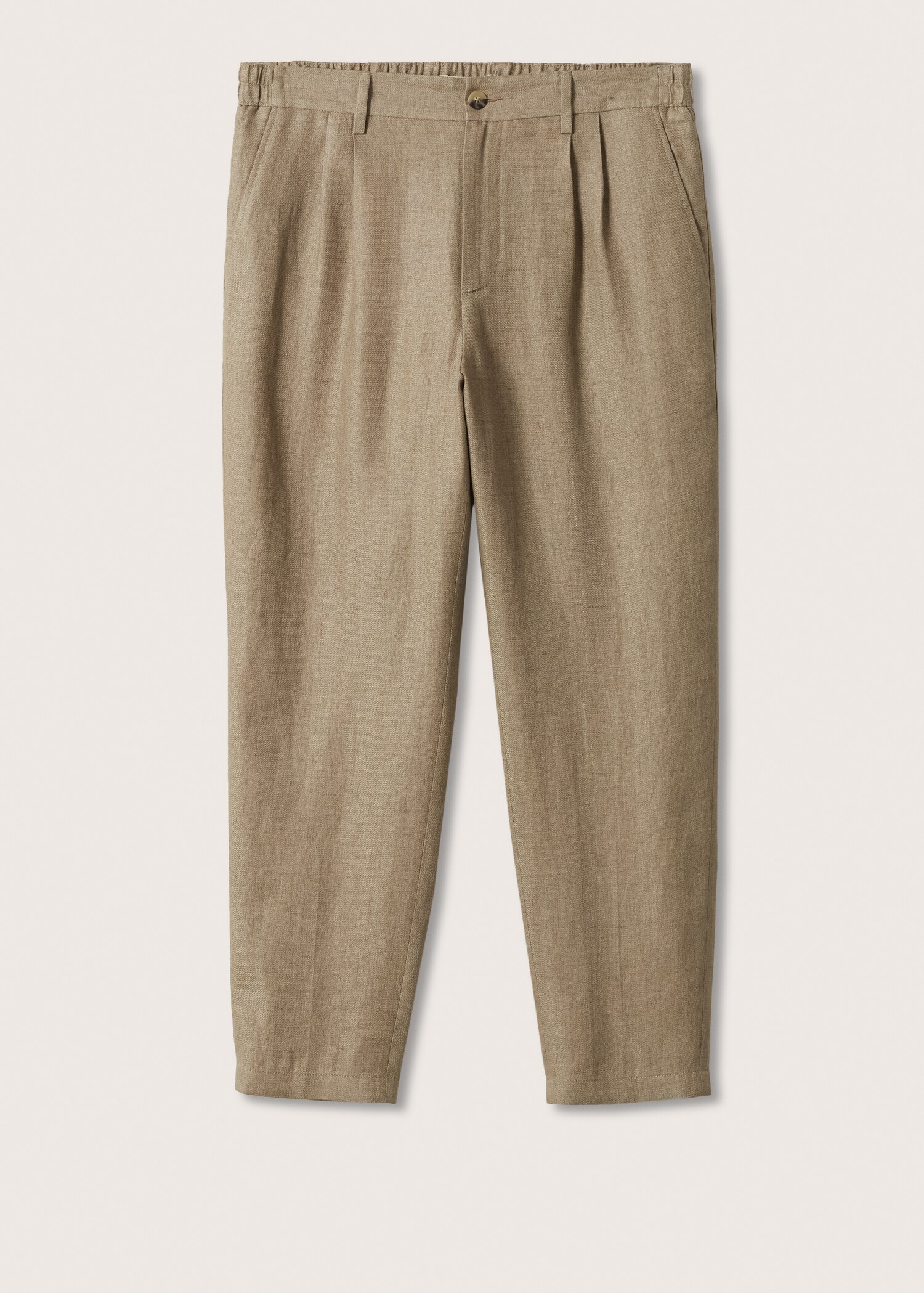Pleated linen trousers - Article without model
