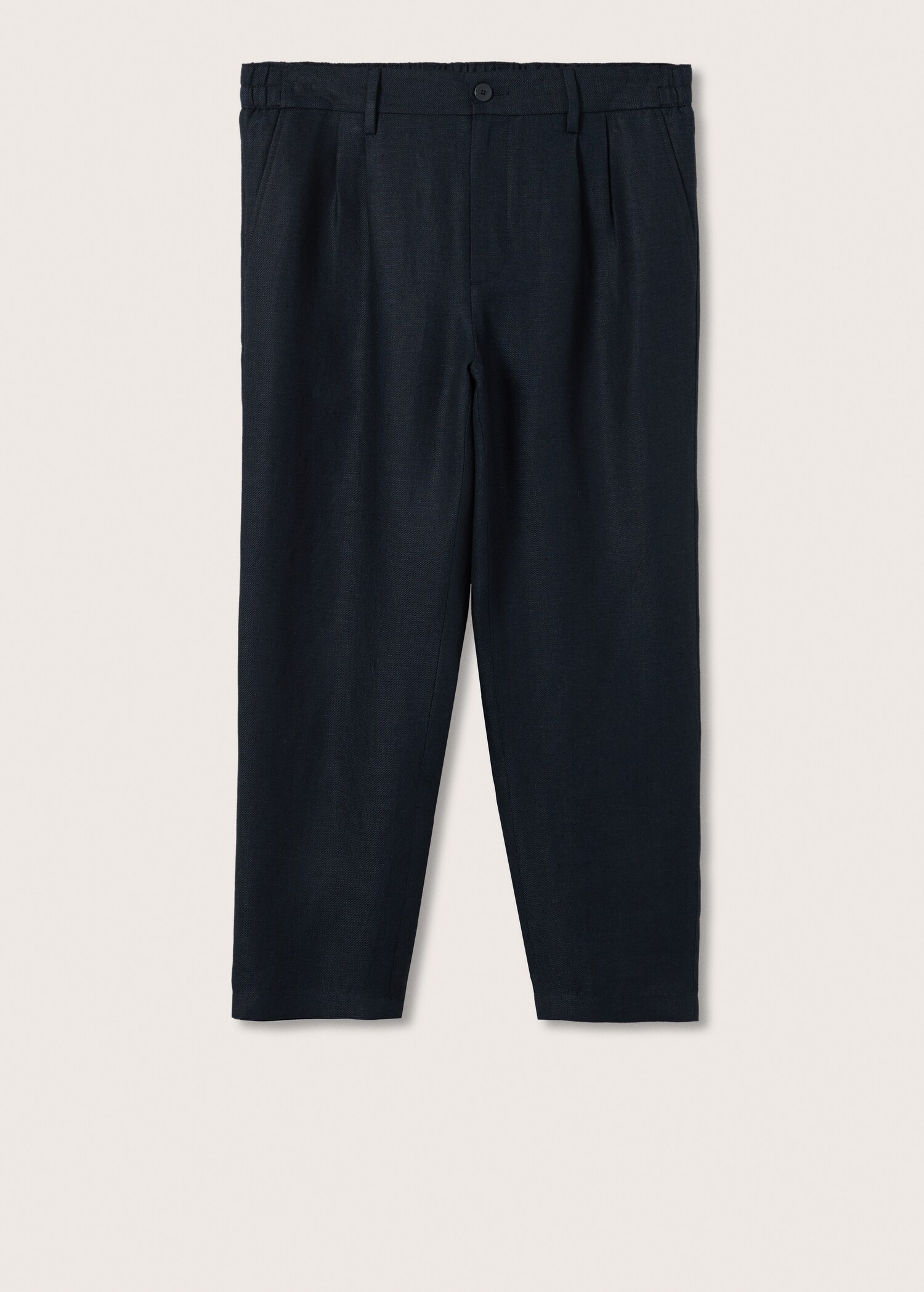 Pleated linen trousers - Article without model
