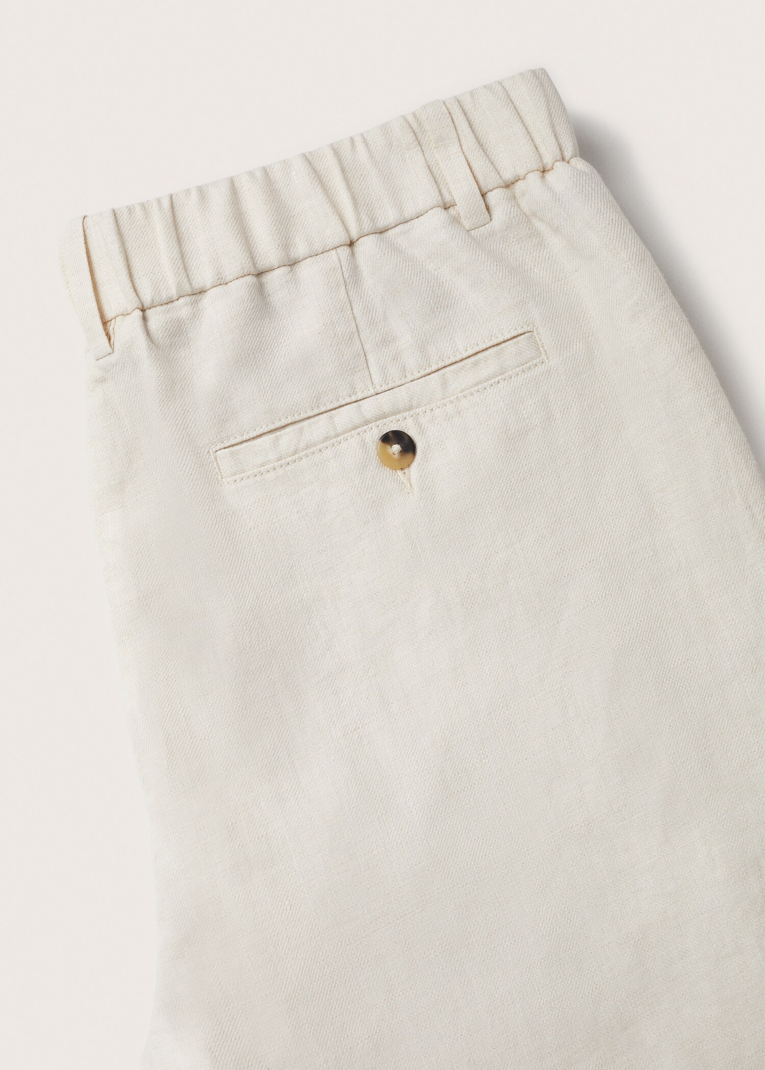 Elastic waist linen Bermuda shorts - Details of the article 8