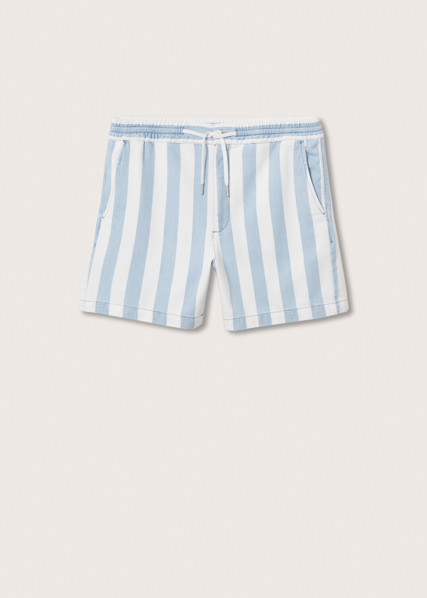 Striped denim shorts - Article without model