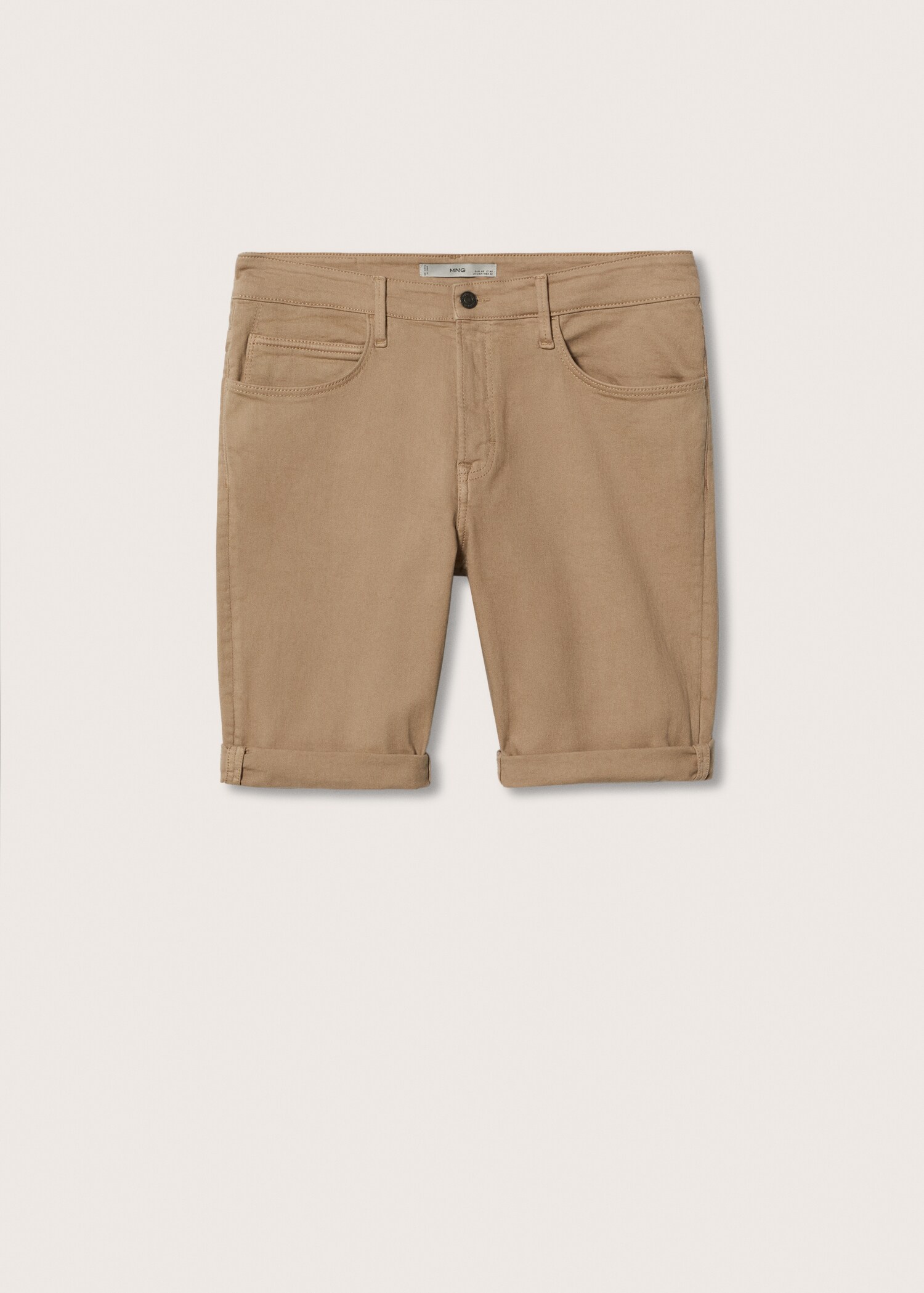 Stretch cotton denim shorts - Article without model