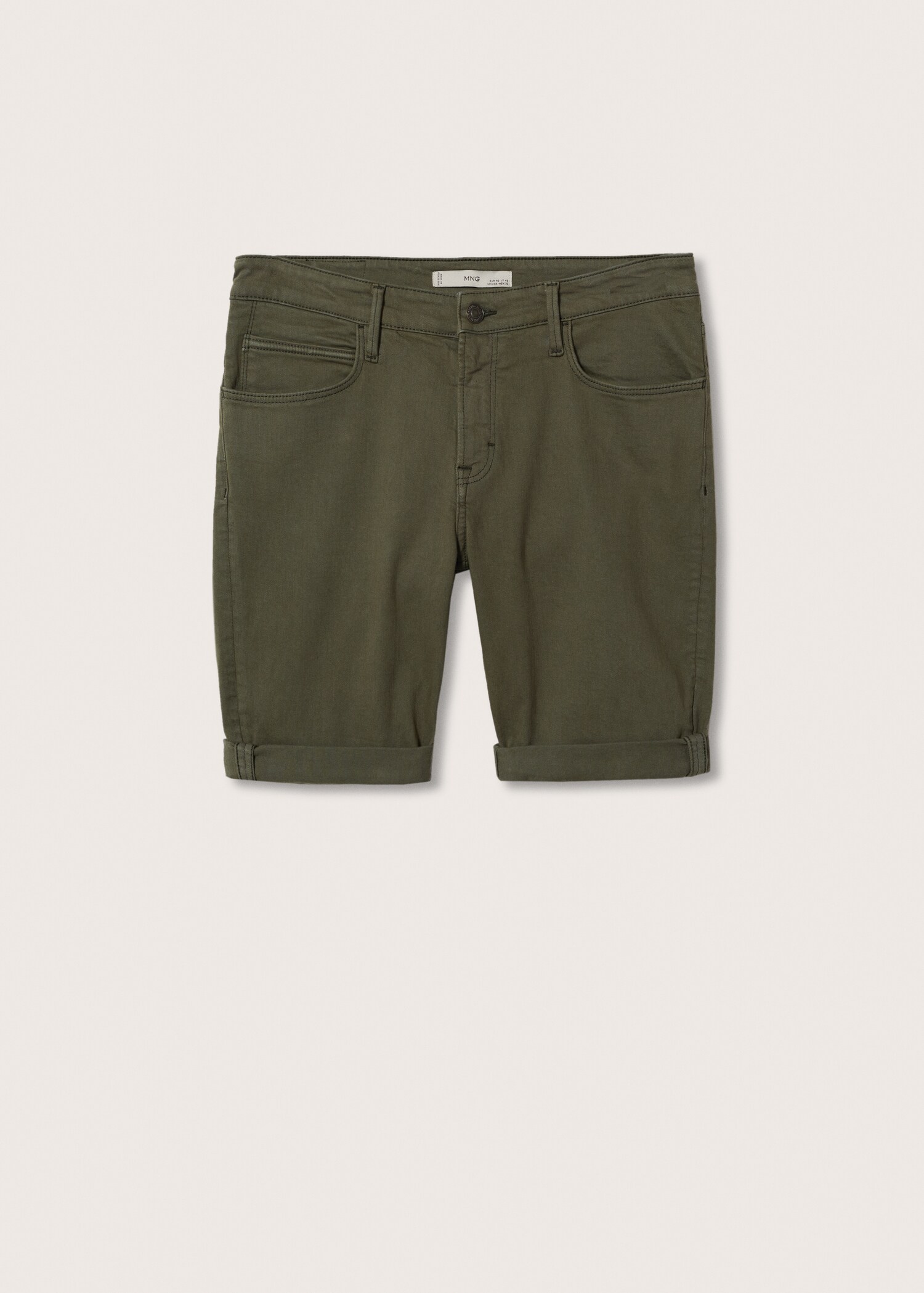 Stretch cotton denim shorts - Article without model