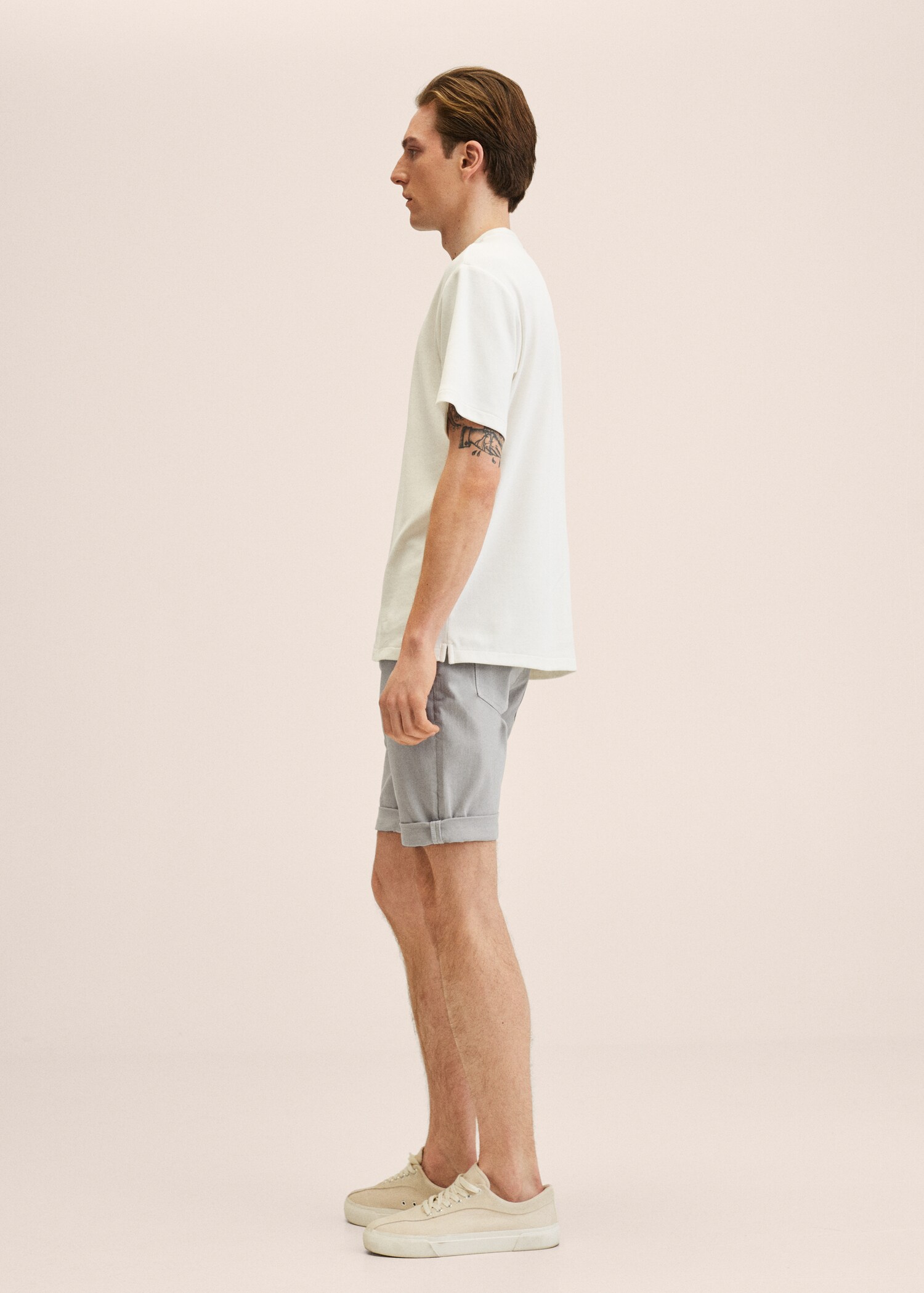 Stretch cotton denim shorts - Details of the article 2