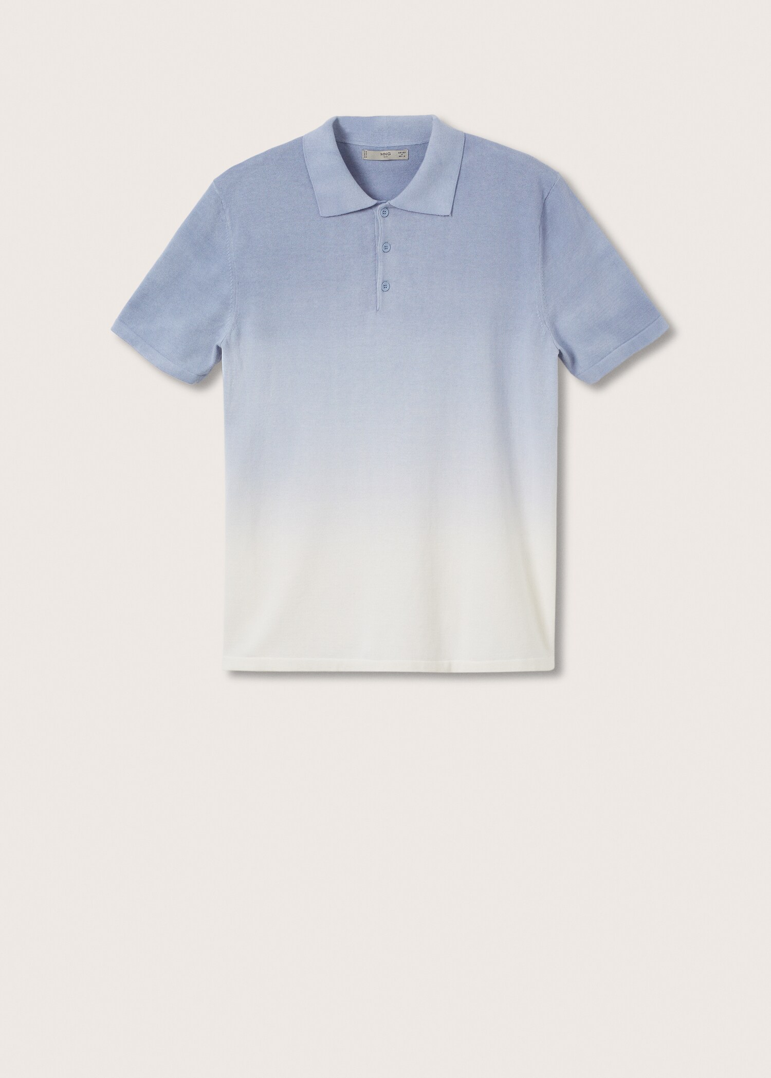 Dyed knit polo shirt - Article without model