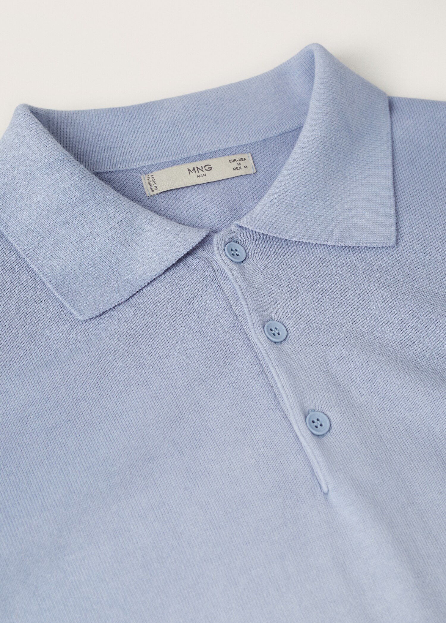 Dyed knit polo shirt - Details of the article 8