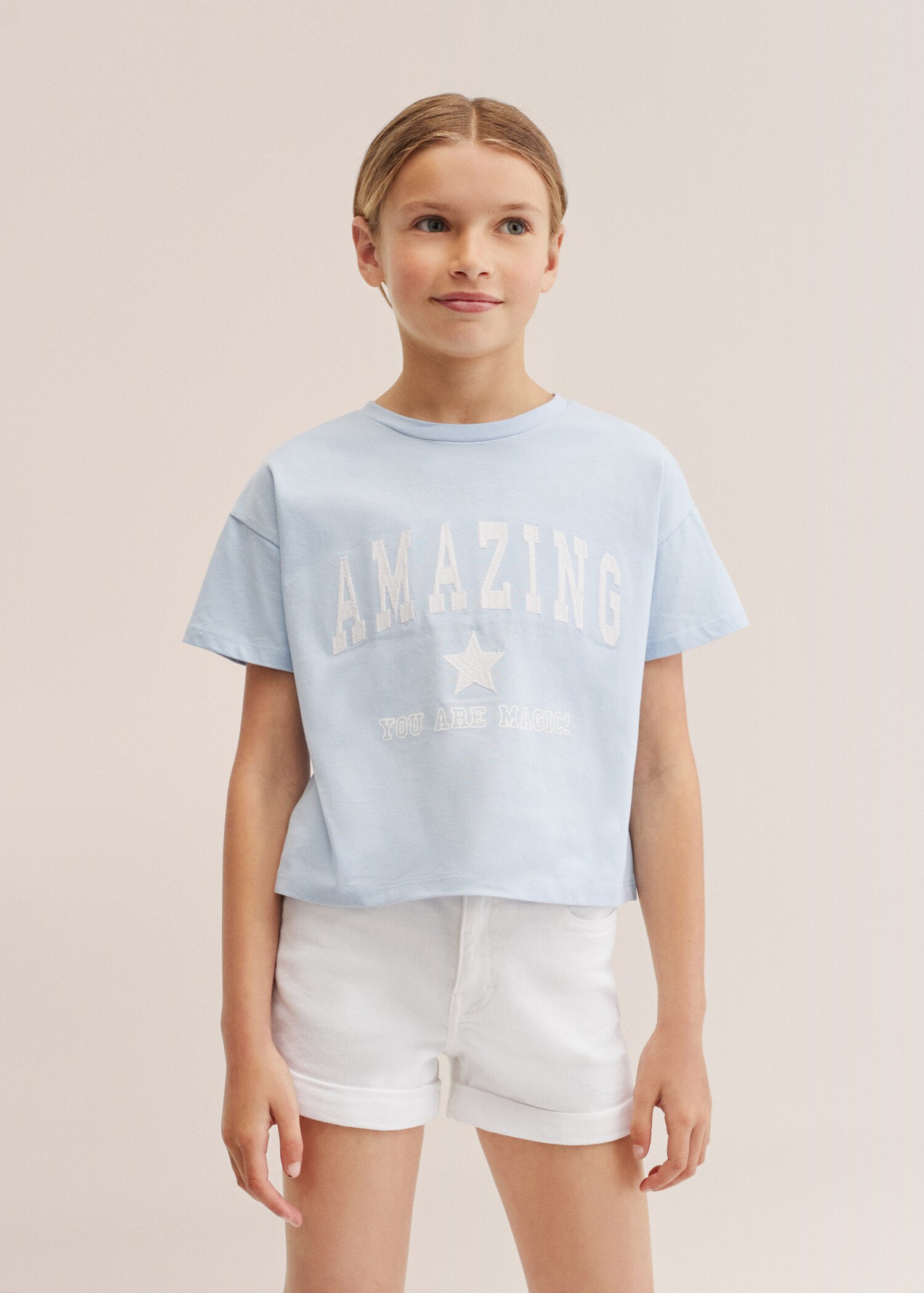 Printed message T-shirt - Medium plane