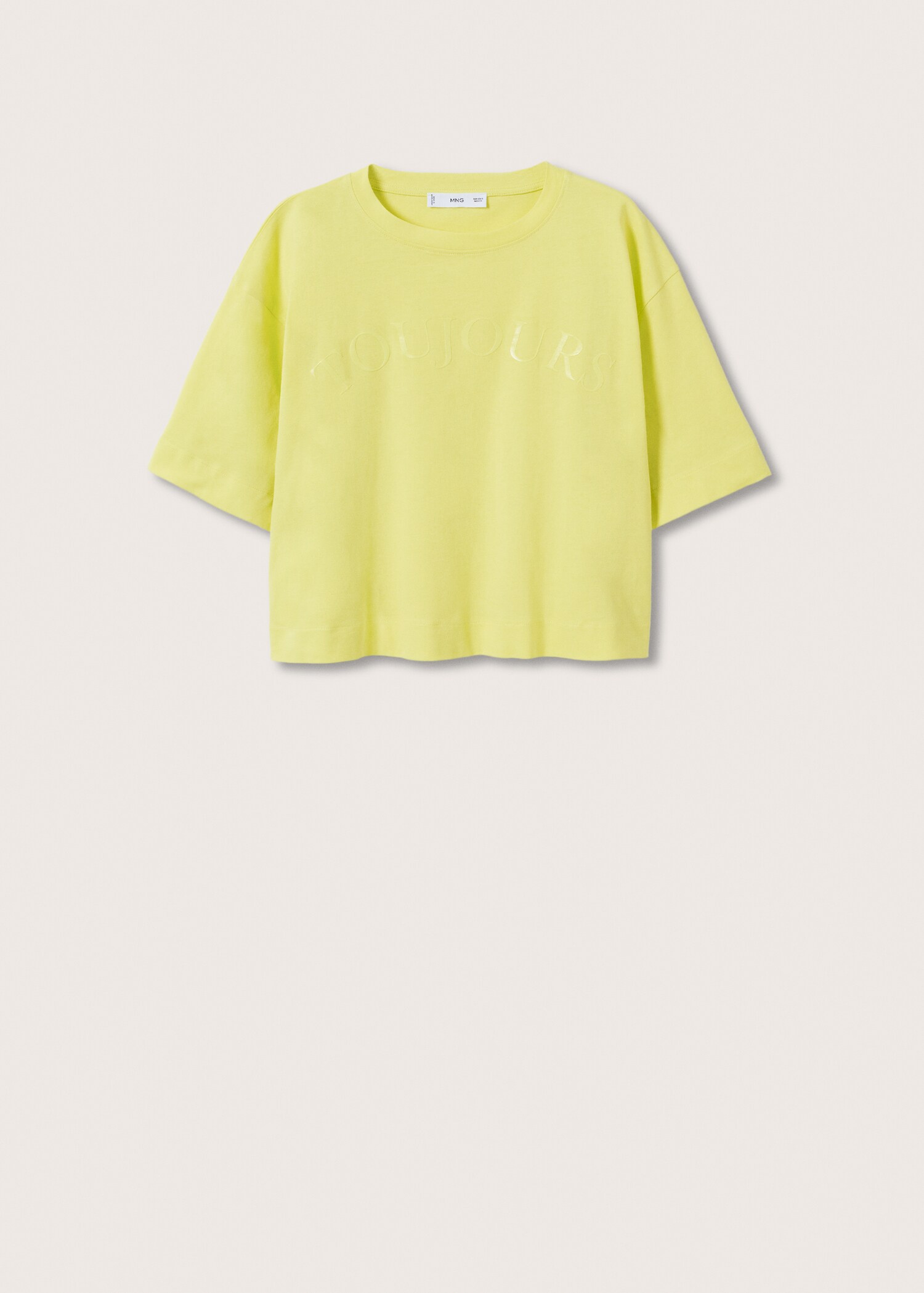 Katoenen T-shirt met boodschap - Artikel zonder model