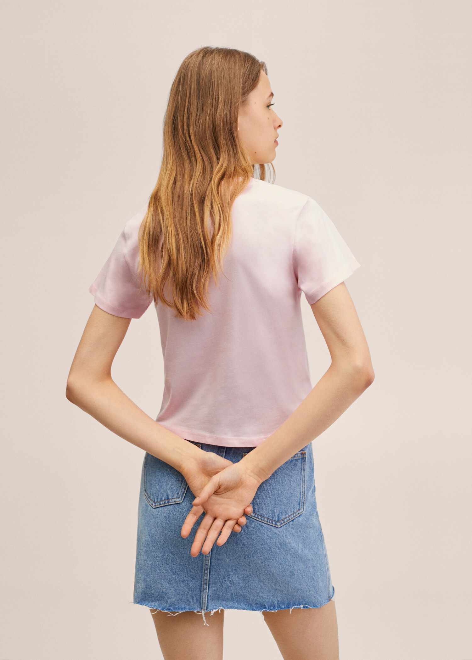 Message cotton T-shirt - Reverse of the article