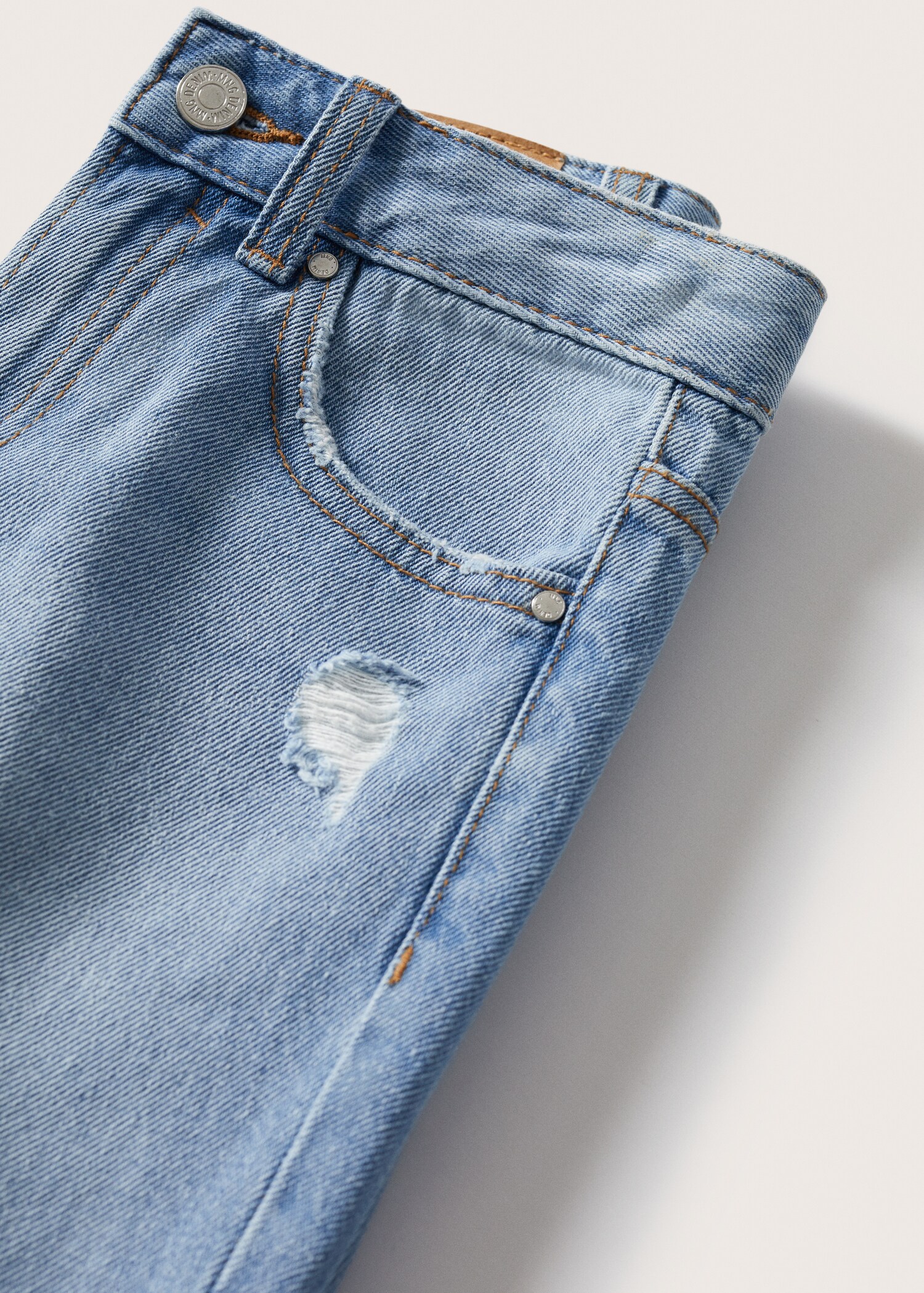 Bermuda denim déchirures décoratives - Détail de l'article 8