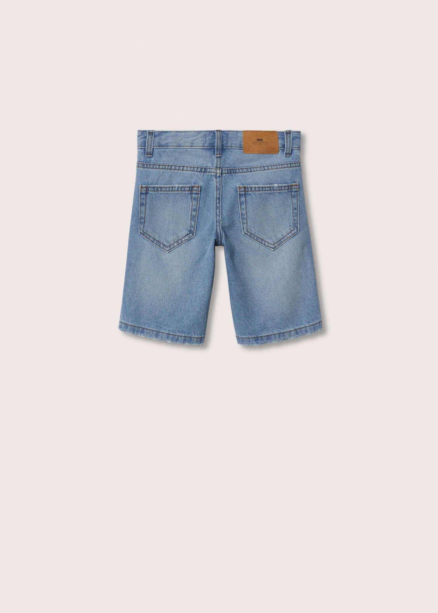 Bermuda denim déchirures décoratives - Verso de l’article